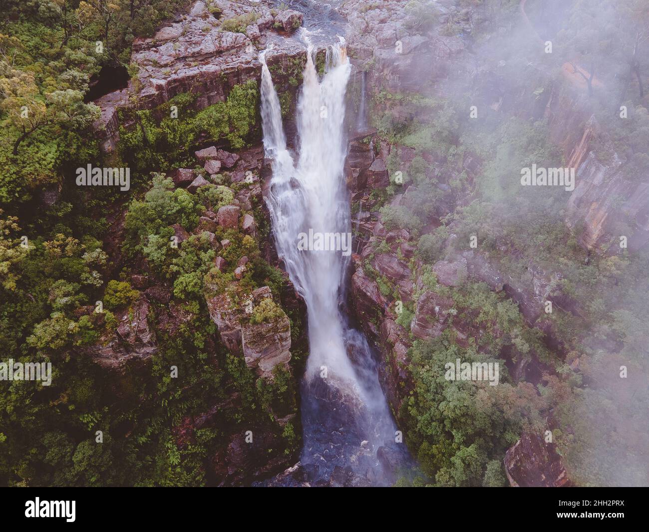 Cascate di Carrington nel Budderoo National Park, New South Wales in Australia Foto Stock