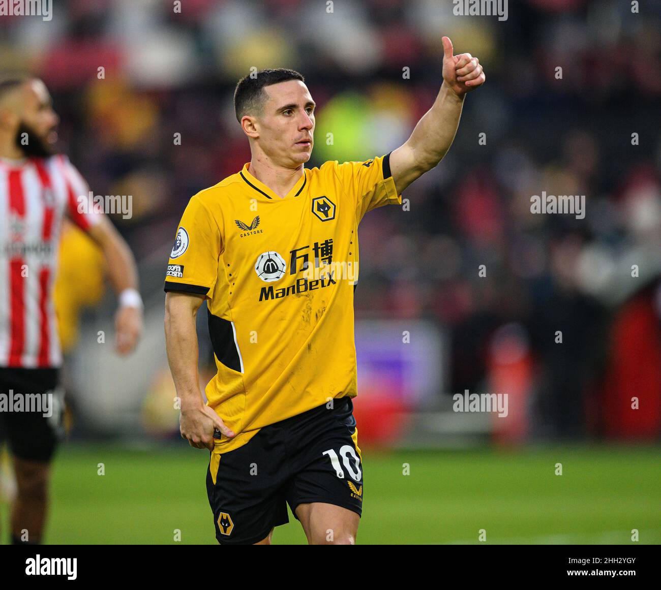 22 gennaio - Brentford v Wolverhampton Wanderers - Premier League - Brentford Community Stadium Daniel Podence durante la partita della Premier League al Brentford Community Stadium di Londra. Picture Credit : © Mark Pain / Alamy Live News Foto Stock