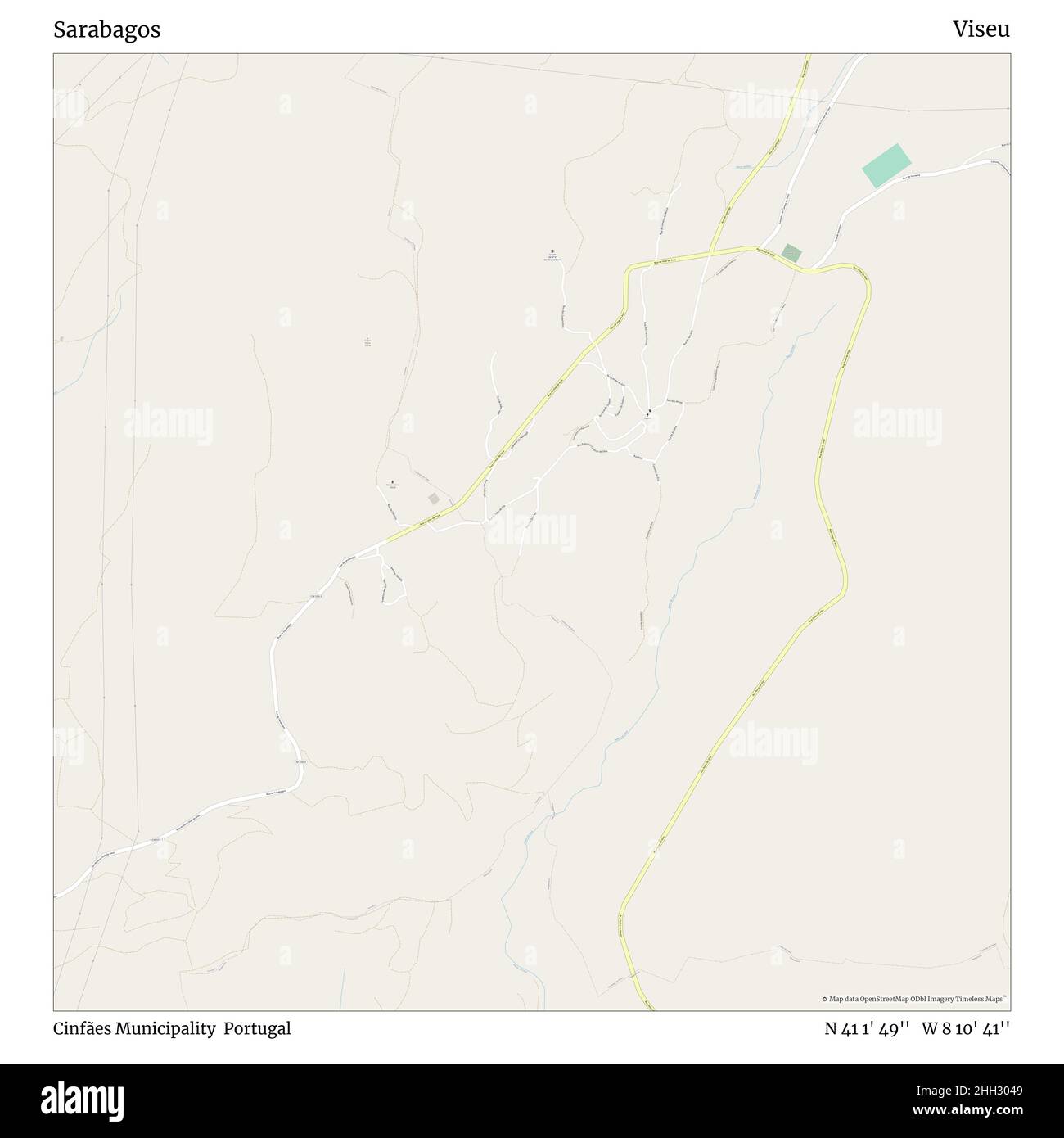 Sarabagos, comune di Cinfães, Portogallo, Viseu, N 41 1' 49'', W 8 10' 41''', mappa, mappa senza tempo pubblicata nel 2021. Viaggiatori, esploratori e avventurieri come Florence Nightingale, David Livingstone, Ernest Shackleton, Lewis and Clark e Sherlock Holmes si sono affidati alle mappe per pianificare i viaggi verso gli angoli più remoti del mondo, Timeless Maps sta mappando la maggior parte delle località del mondo, mostrando il successo di grandi sogni Foto Stock