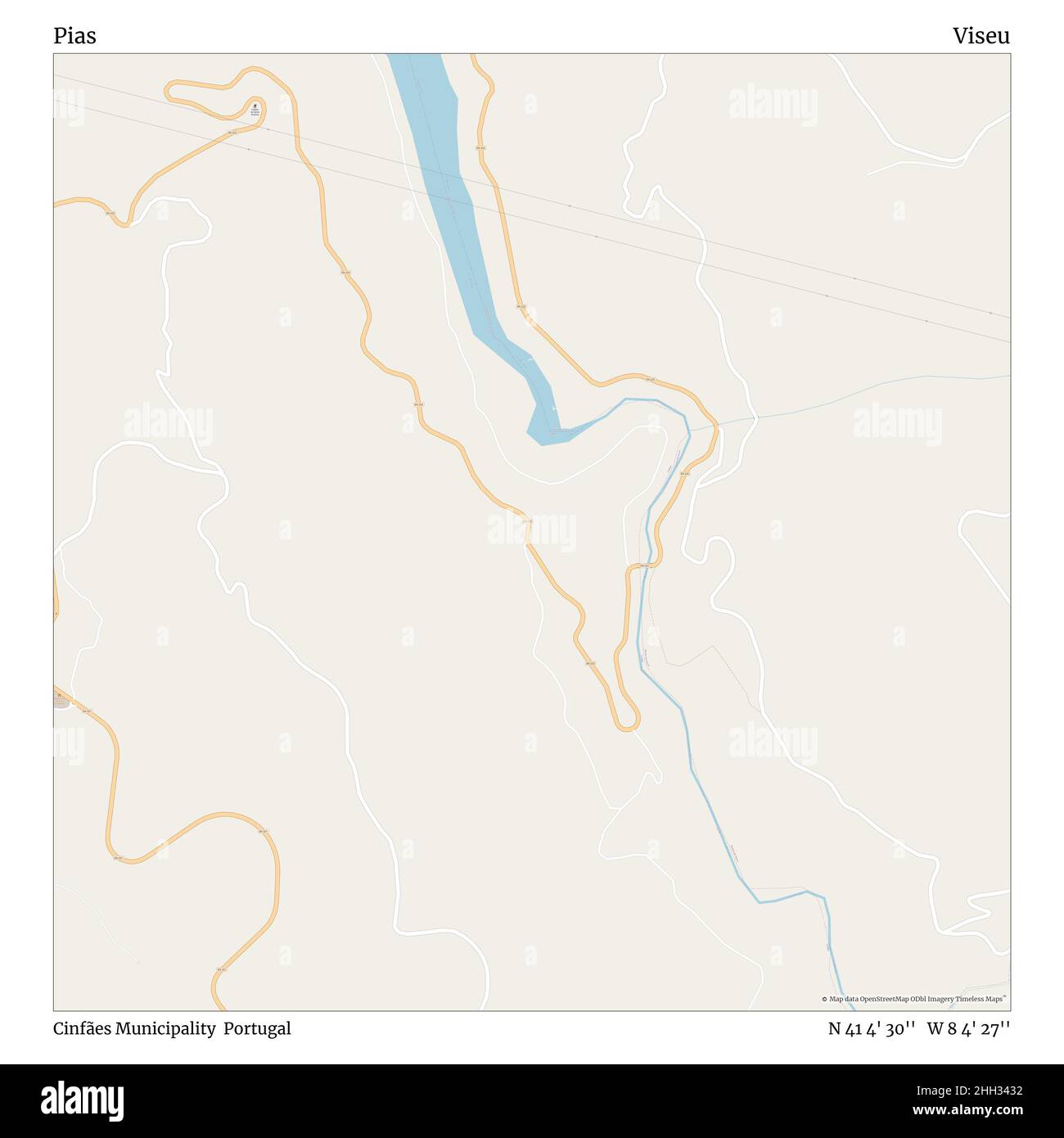 Pias, comune di Cinfães, Portogallo, Viseu, N 41 4' 30'', W 8 4' 27''', mappa, mappa senza tempo pubblicata nel 2021. Viaggiatori, esploratori e avventurieri come Florence Nightingale, David Livingstone, Ernest Shackleton, Lewis and Clark e Sherlock Holmes si sono affidati alle mappe per pianificare i viaggi verso gli angoli più remoti del mondo, Timeless Maps sta mappando la maggior parte delle località del mondo, mostrando il successo di grandi sogni Foto Stock