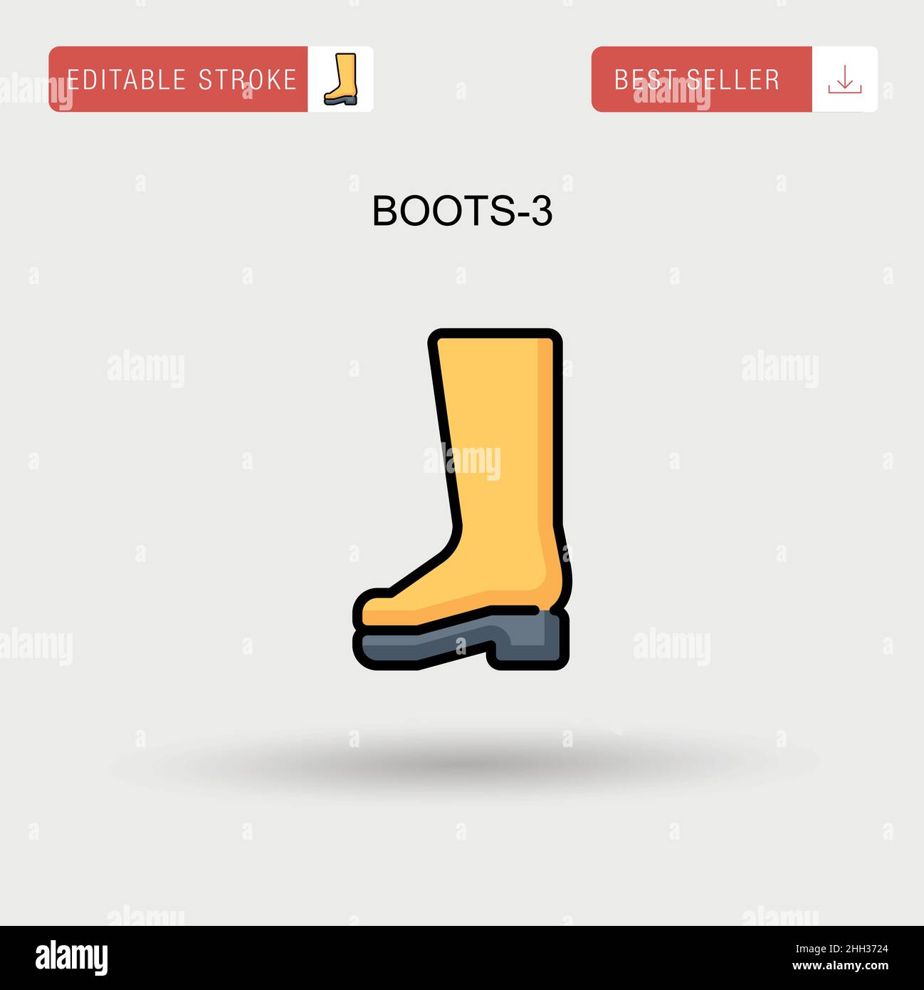 Icona vettore semplice di Boots-3. Illustrazione Vettoriale