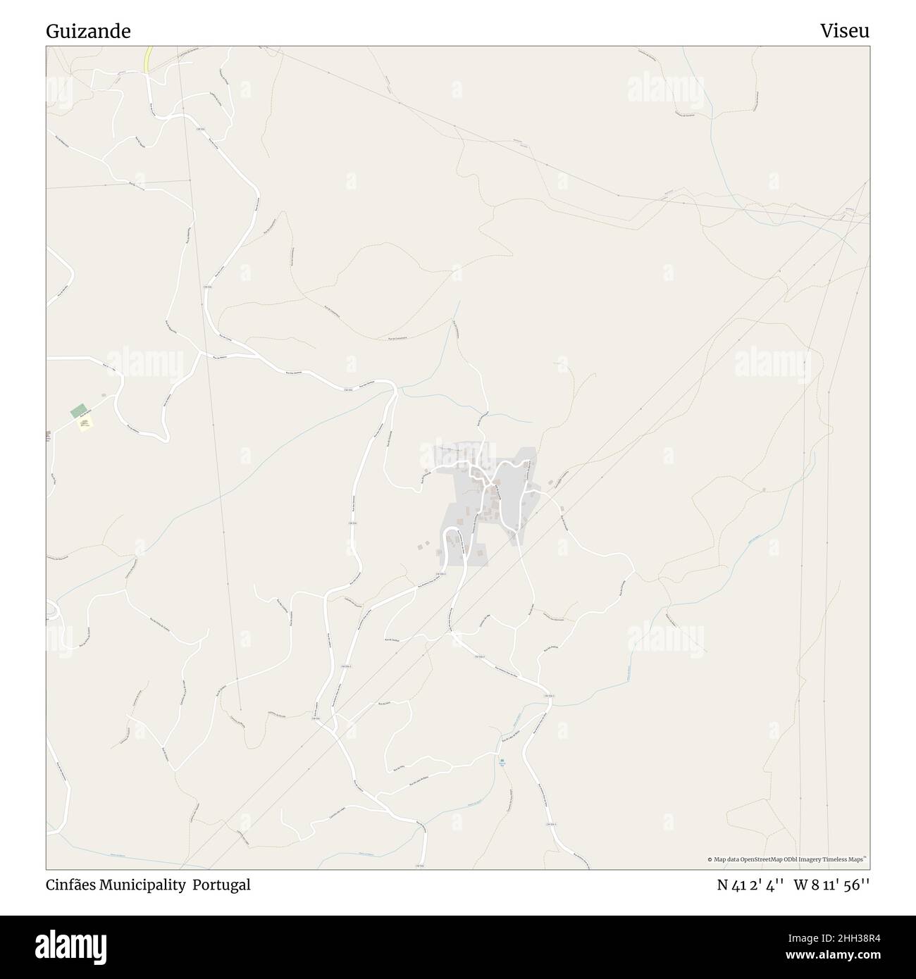 Guizande, comune di Cinfães, Portogallo, Viseu, N 41 2' 4'', W 8 11' 56''', mappa, mappa senza tempo pubblicata nel 2021. Viaggiatori, esploratori e avventurieri come Florence Nightingale, David Livingstone, Ernest Shackleton, Lewis and Clark e Sherlock Holmes si sono affidati alle mappe per pianificare i viaggi verso gli angoli più remoti del mondo, Timeless Maps sta mappando la maggior parte delle località del mondo, mostrando il successo di grandi sogni Foto Stock