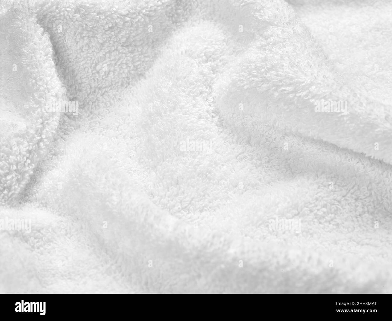 asciugamano cotone bagno bianco spa tessuto Foto Stock