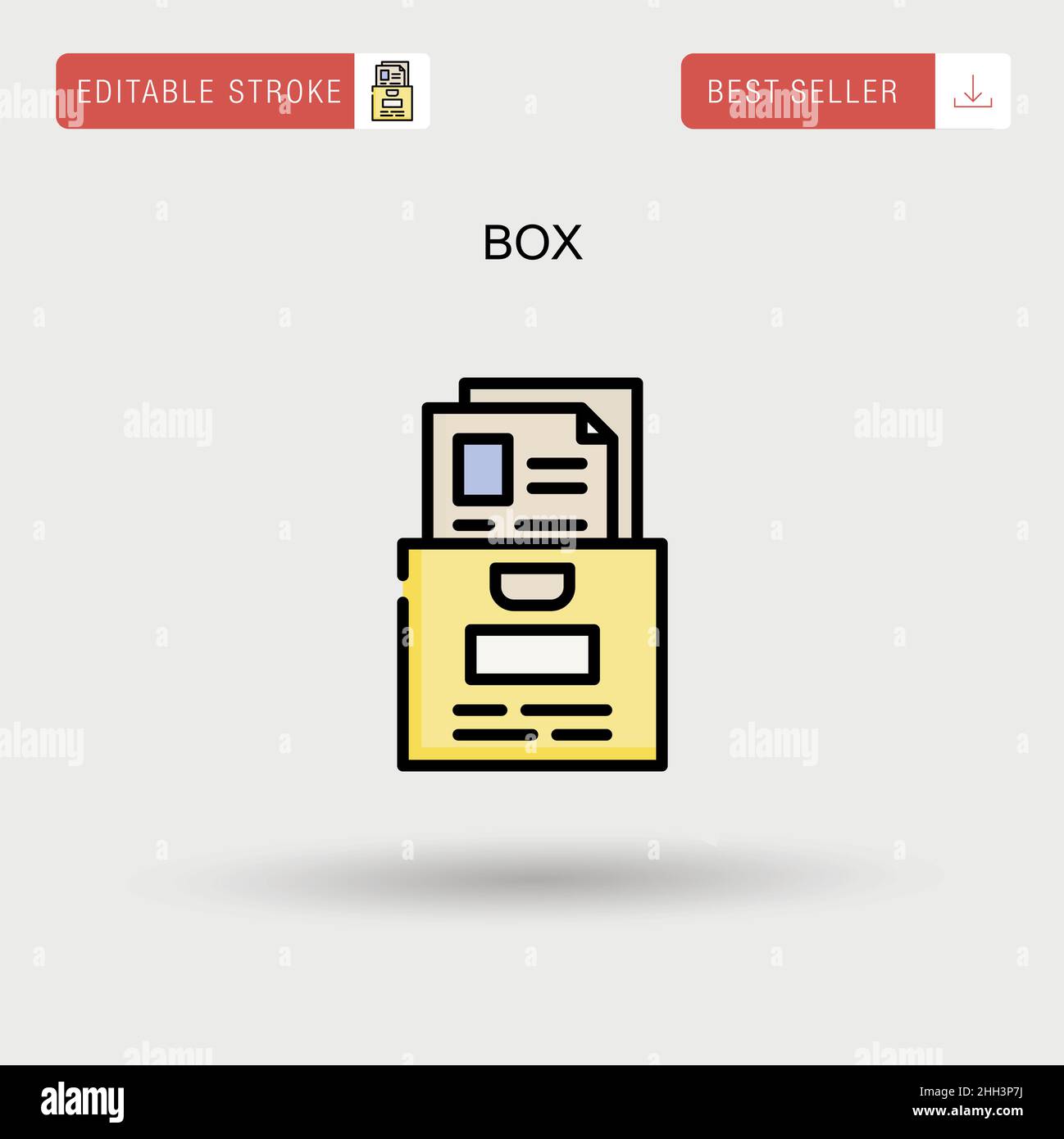 Icona vettoriale semplice box. Illustrazione Vettoriale