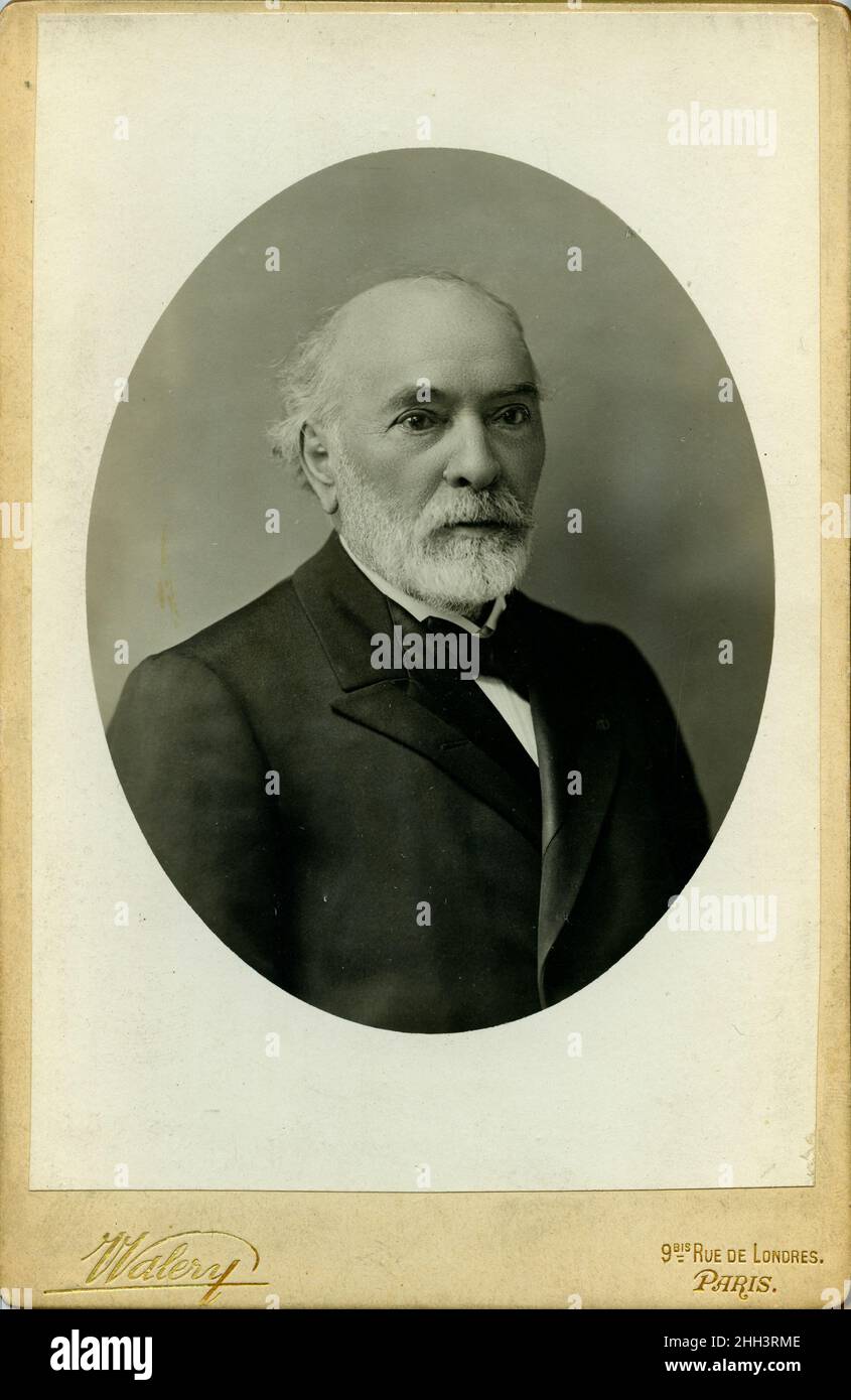 Portrait de Louis Cailletet (1832-1913) chimiste et physicien francais Foto Stock