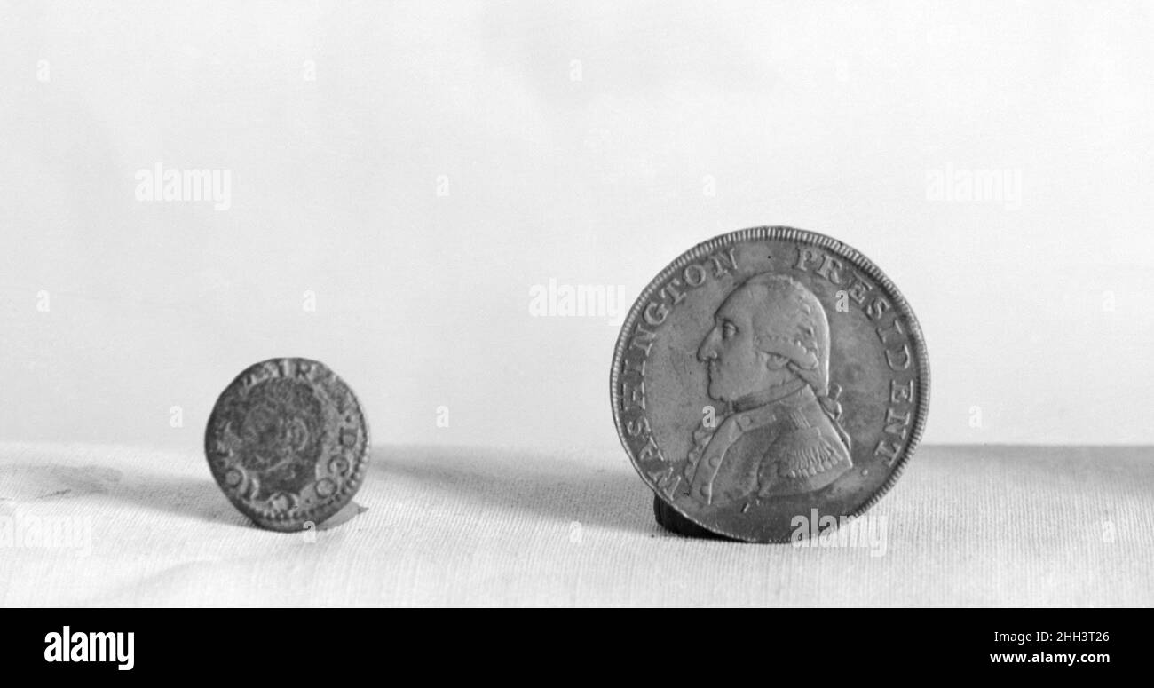 Washington 'Ship' halfpenny 18th secolo britannico. Washington 'Ship' halfpenny 208767 Foto Stock