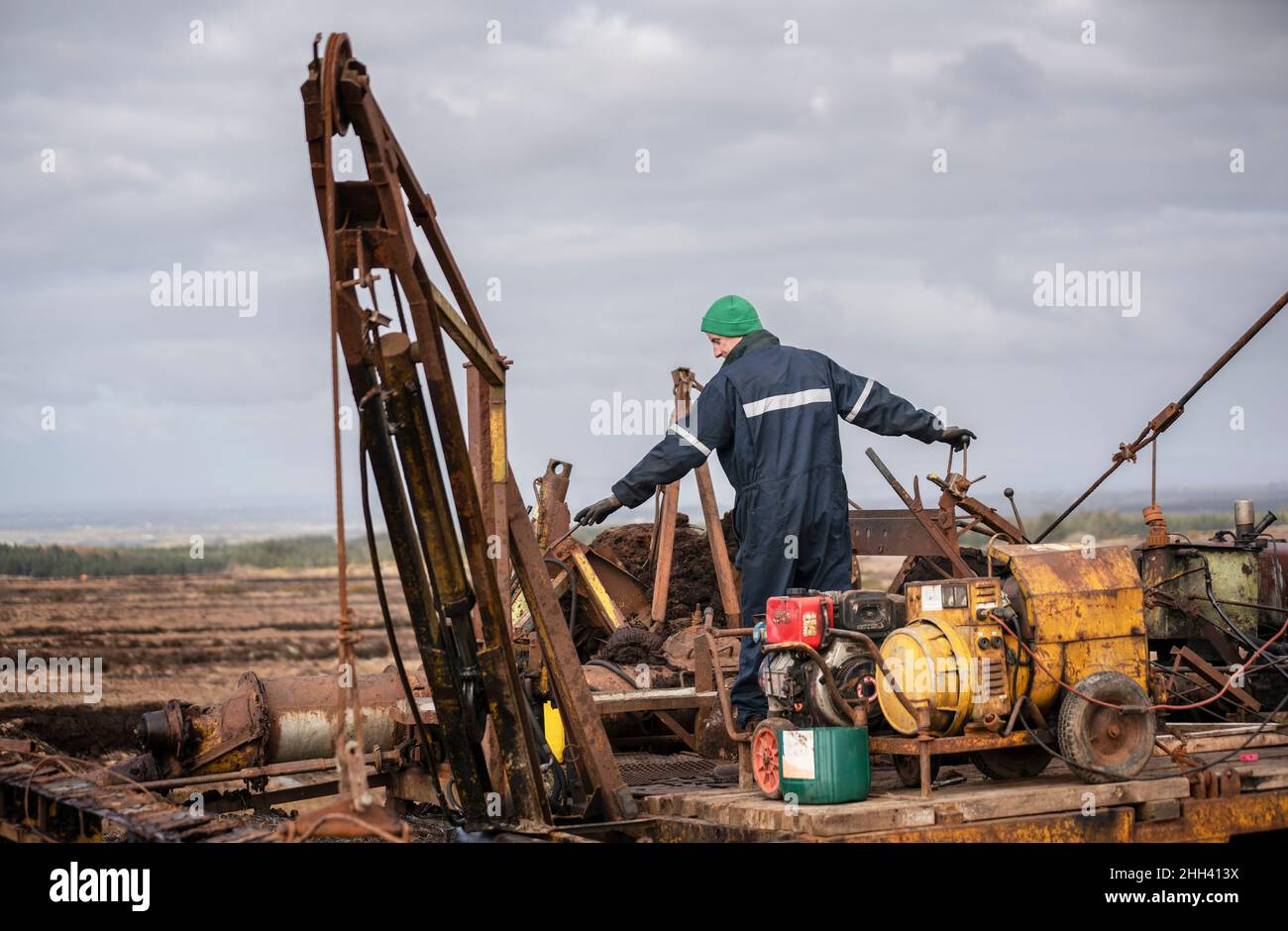 Fresa Turfcutter con macchina lilliput HE 1950s ma ancora in condizioni di lavoro ottimali. Foto Stock