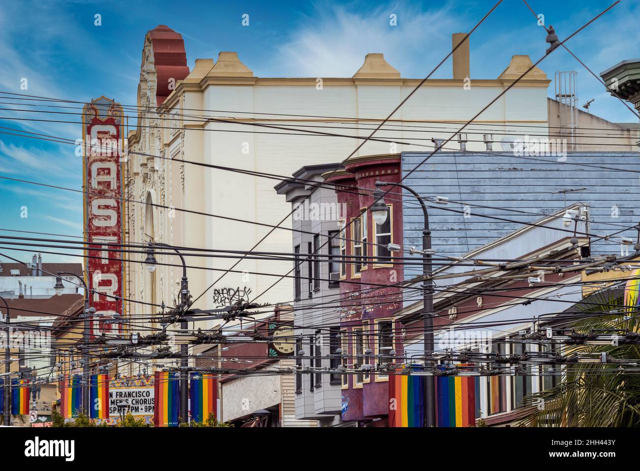 Castro Street di San Francisco, California, Stati Uniti d'America Foto Stock