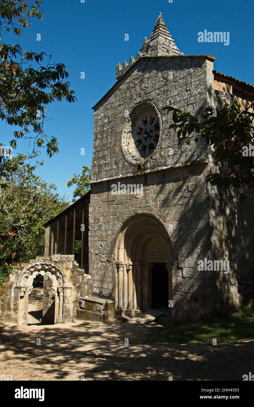 Monastero di Santa Cristina al Canyon del Sil in Galizia, Spagna, Europa Foto Stock