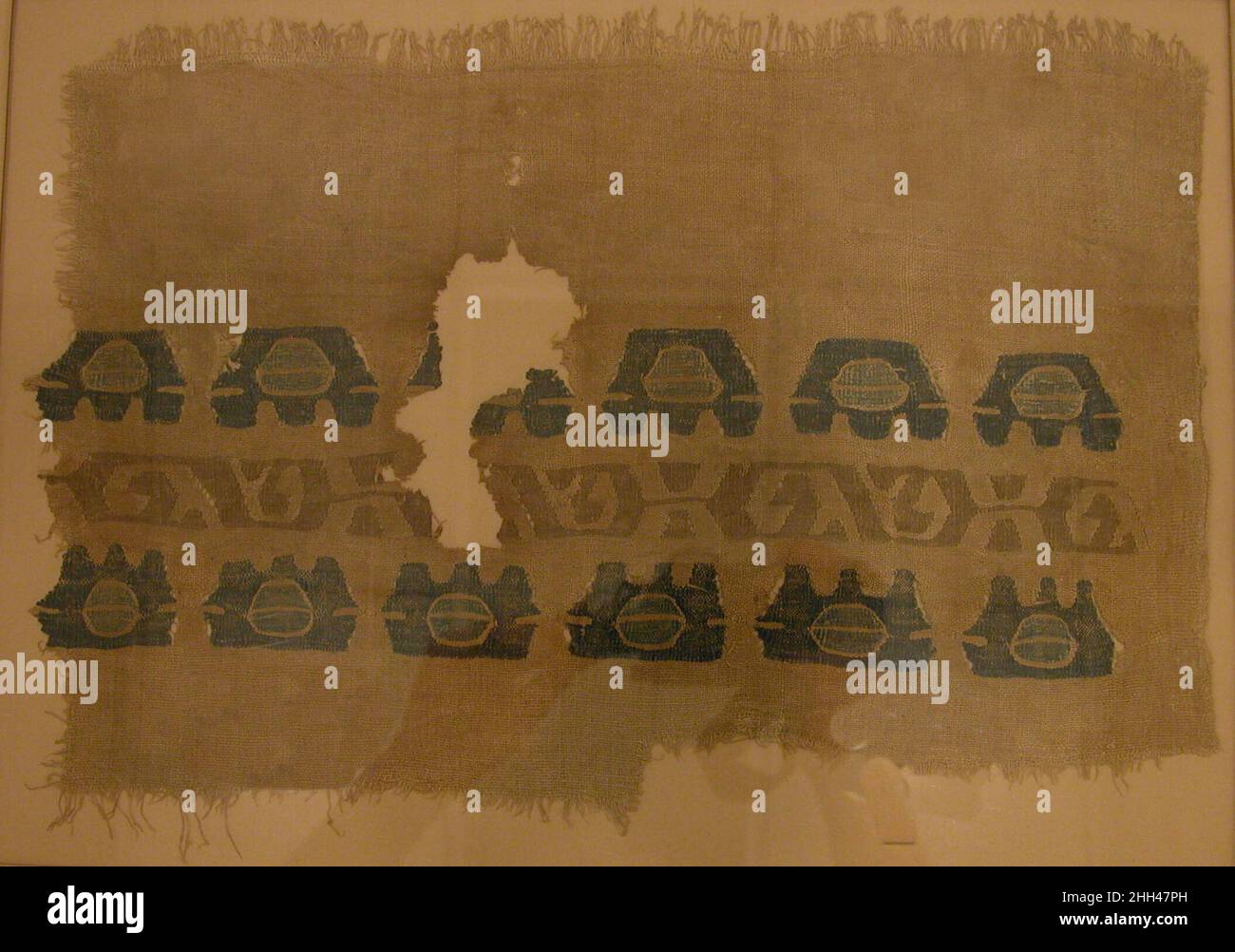 Frammento tessile 9th secolo. Frammento tessile 448093 Foto Stock