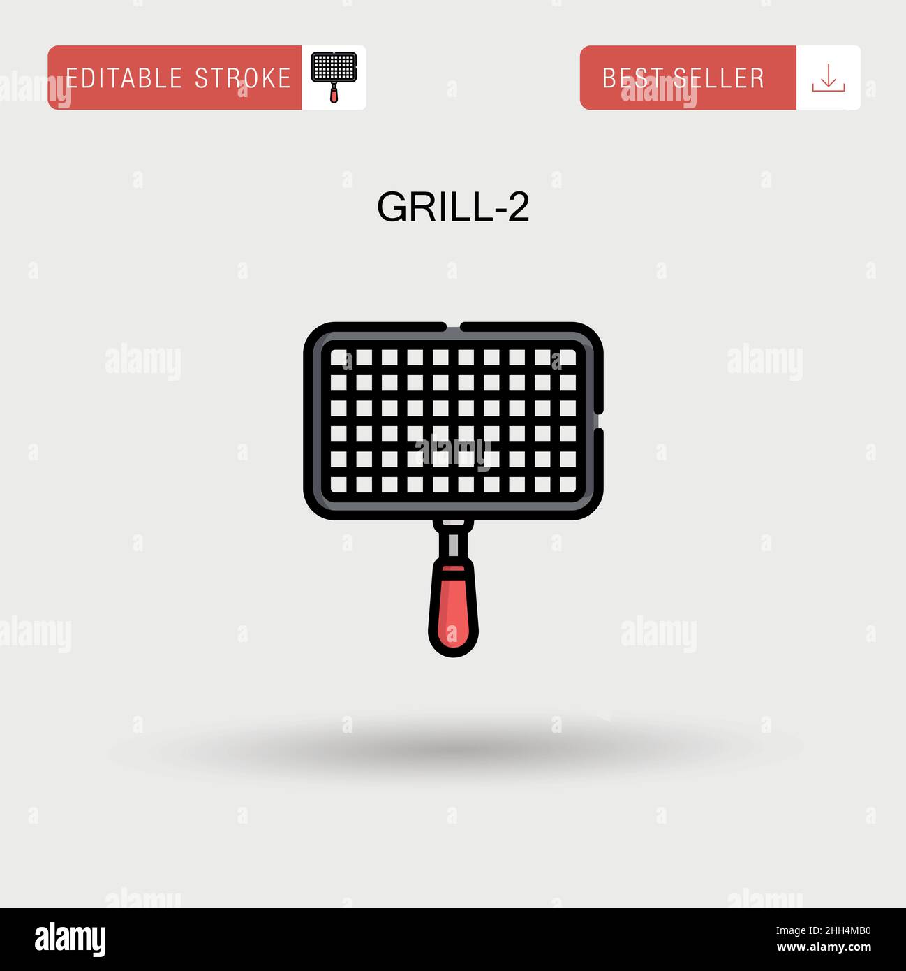 Grill-2 icona vettore semplice. Illustrazione Vettoriale