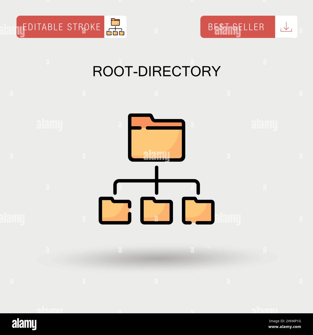 Icona vettore semplice della directory principale. Illustrazione Vettoriale