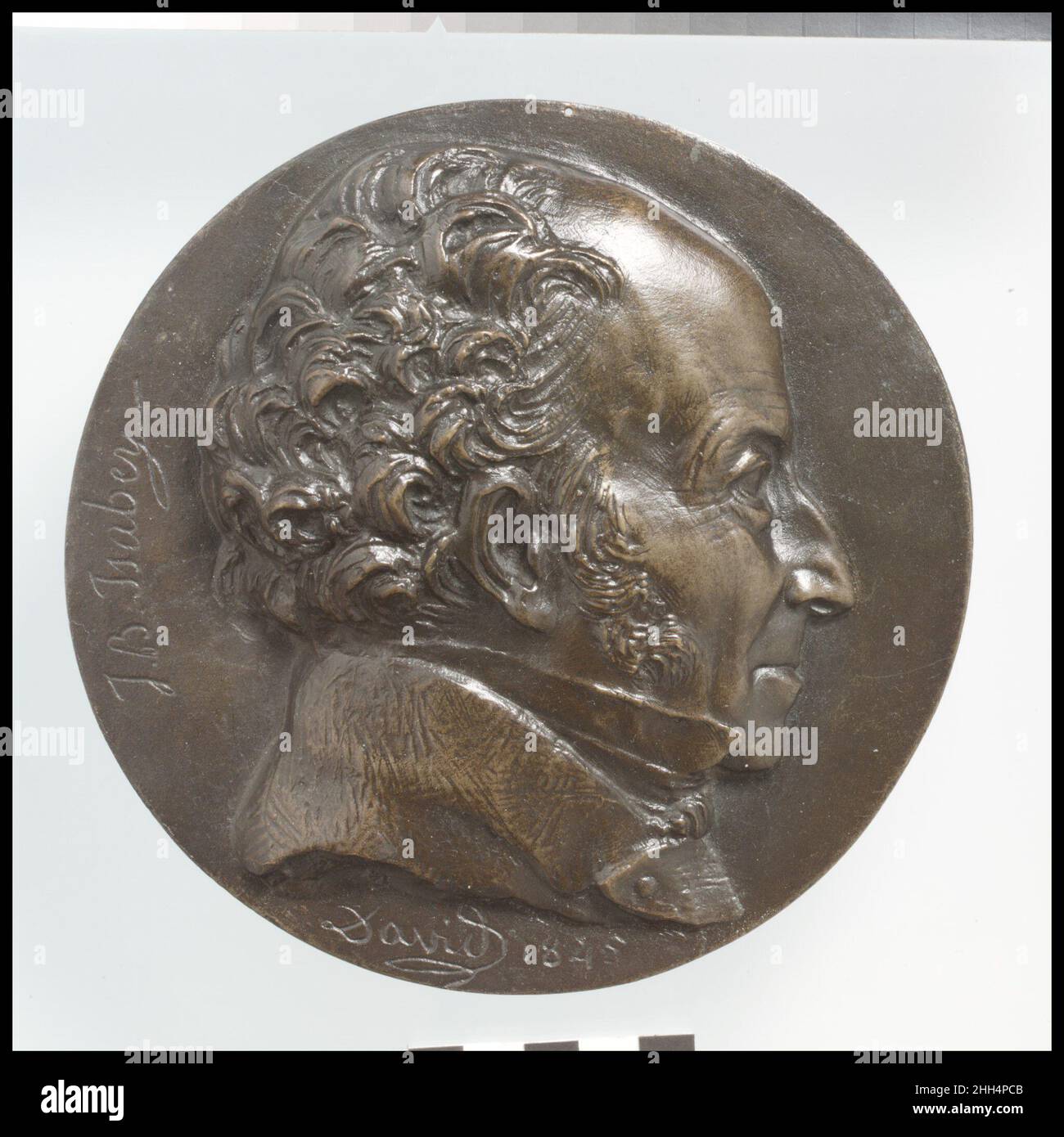 Jean-Baptiste Isabey firmò e datò 1845, cast tra il 1845 e il 1857 Medalista: Pierre Jean David d'Angers il francese Pierre-Jean David d'Angers era il più prolifico e uno dei più importanti scultori francesi della prima metà del XIX secolo. Durante la sua quasi cinquantennale carriera (1819-1856) Davide rimase fedele alla sua convinzione che i monumenti scultorei dedicati alle conquiste di grandi uomini e donne esprimono in modo più permanente e vivido la grandezza di un popolo. Egli cercò continuamente commissioni per monumenti raffiguranti figure storiche e contemporanee che ammirò Foto Stock