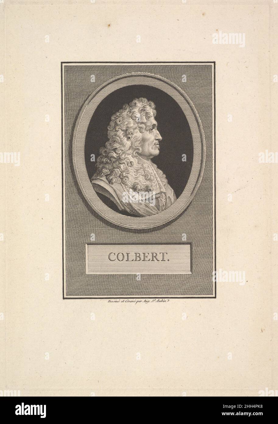 Ritratto di Colbert 1800 Augustin de Saint-Aubin francese. Ritratto di Colbert 422996 Foto Stock