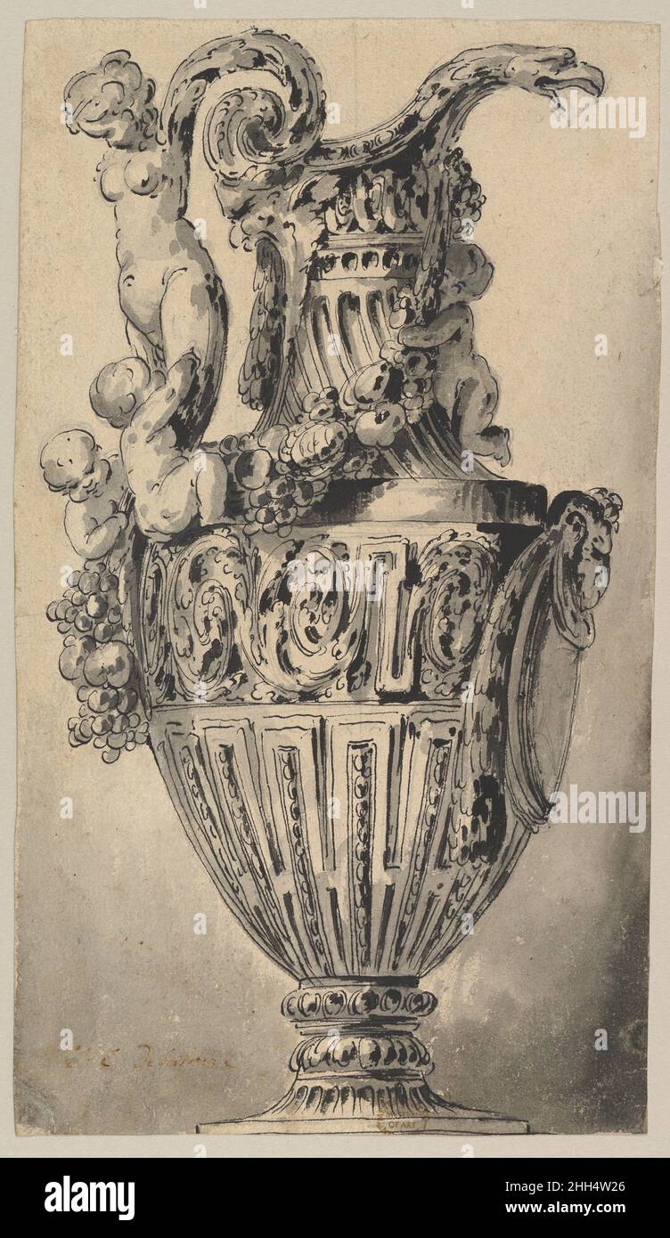 Design for a Ewer 1734–91 Jean Charles Delafosse Francese. Design per un Ewer 335747 Foto Stock