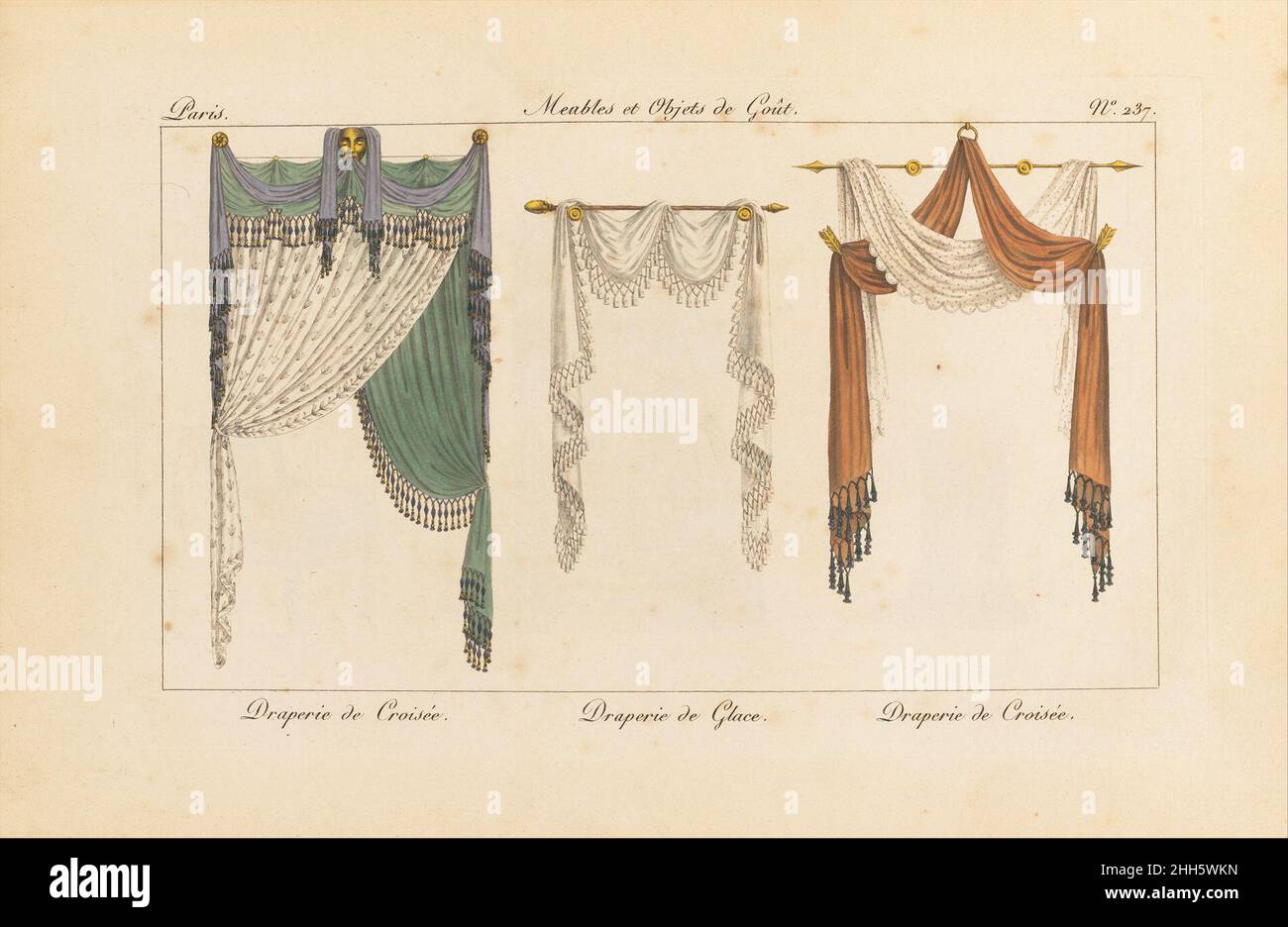 Collection de Meubles et Objets de Goût, vol. 1 [1802–07] a cura di Pierre de la Mésangère French Volume 1 di un set di tre volumi.. Collection de Meubles et Objets de Goût, vol. 1 353937 Foto Stock