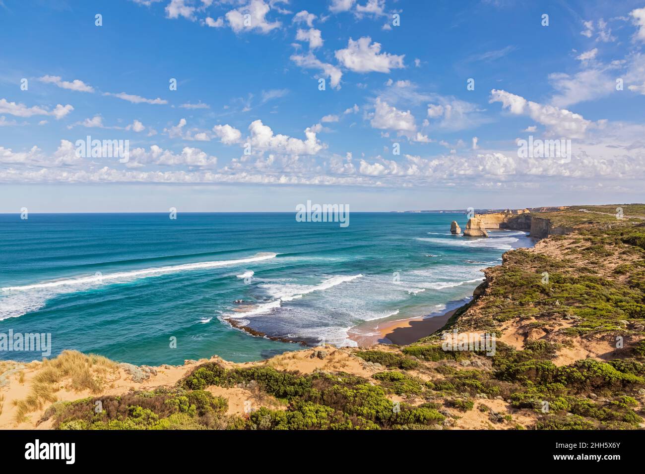 Australia, Victoria, Bass Strait visto da Gibson Beach Lookout Foto Stock