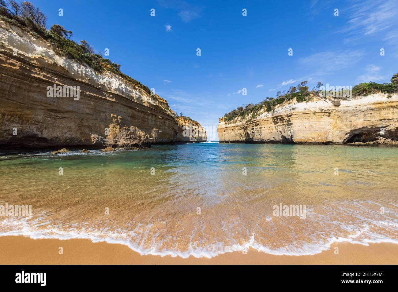 Australia, Victoria, Loch Ard Gorge Beach nel Parco Nazionale di Port Campbell Foto Stock