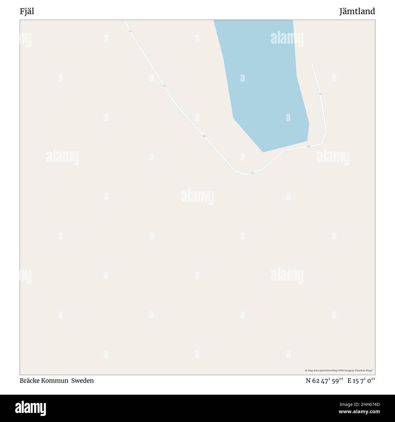 Fjäl, Bräcke Kommun, Svezia, Jämtland, N 62 47' 59'', e 15 7' 0'', mappa, mappa senza tempo pubblicata nel 2021. Viaggiatori, esploratori e avventurieri come Florence Nightingale, David Livingstone, Ernest Shackleton, Lewis and Clark e Sherlock Holmes si sono affidati alle mappe per pianificare i viaggi verso gli angoli più remoti del mondo, Timeless Maps sta mappando la maggior parte delle località del mondo, mostrando il successo di grandi sogni. Foto Stock