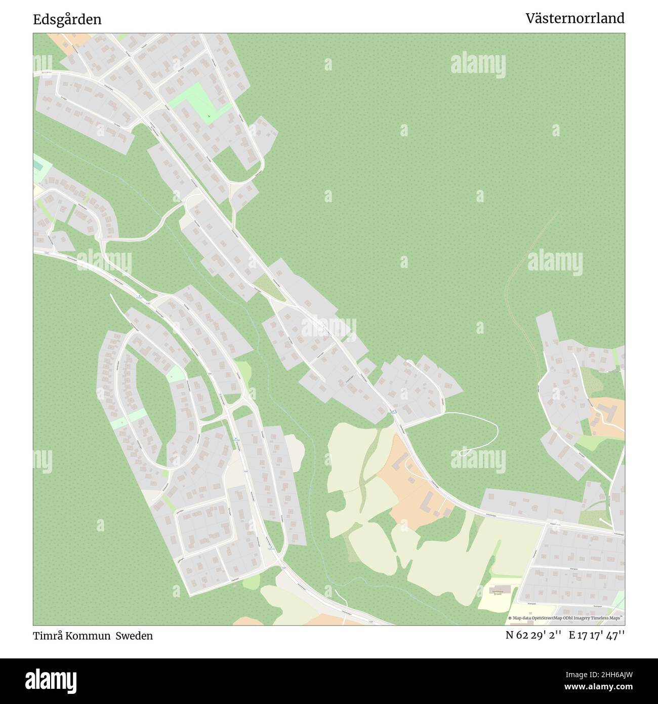 Edsgården, Timrå Kommun, Svezia, Västernorrland, N 62 29' 2'', e 17 17 ...
