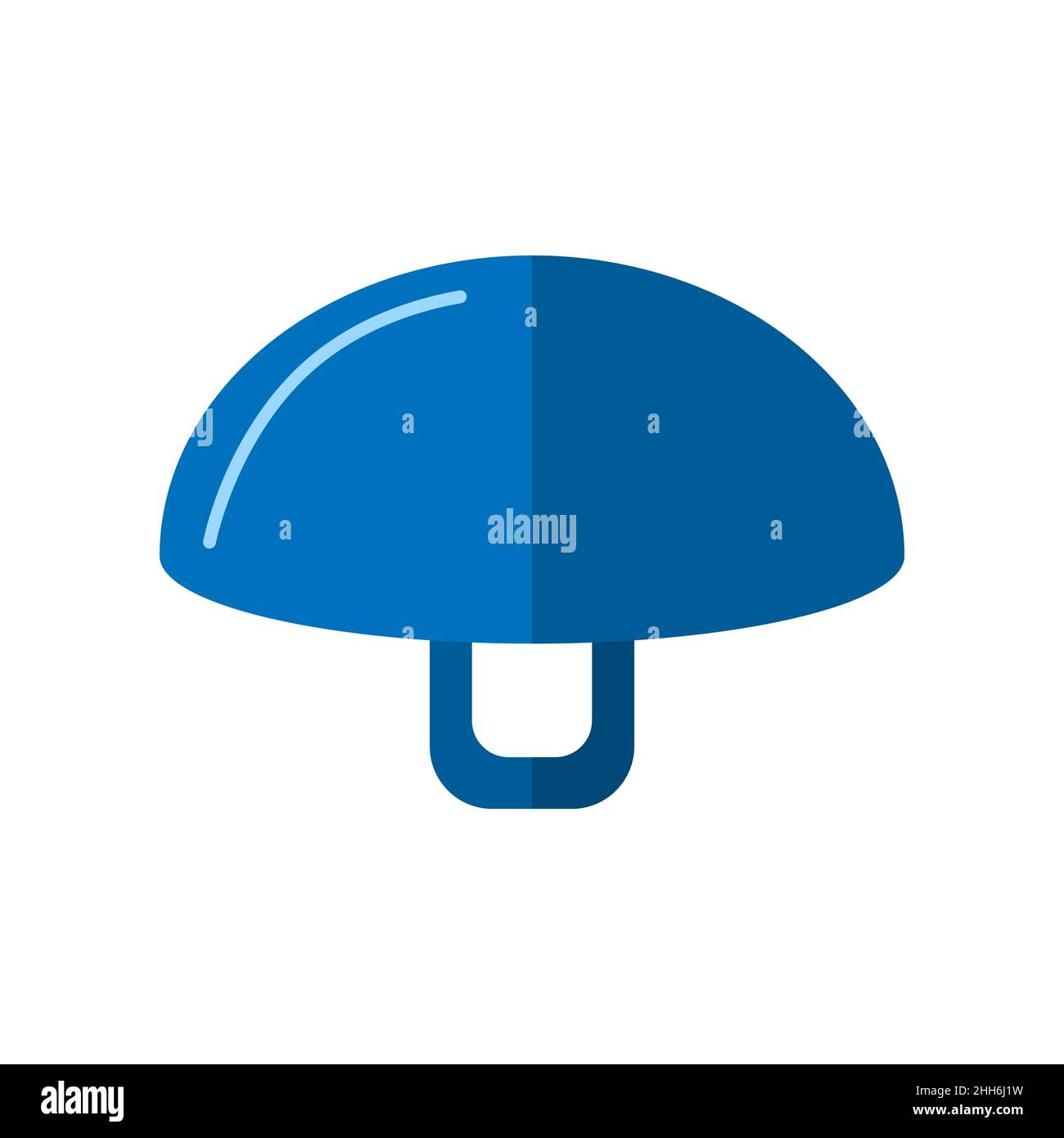 Bottoni per cucire su sfondo bianco. Bottoni cuciti per abiti da chiusura tondi colore blu con anello in disegno vettoriale in stile piatto. Illustrazione Vettoriale