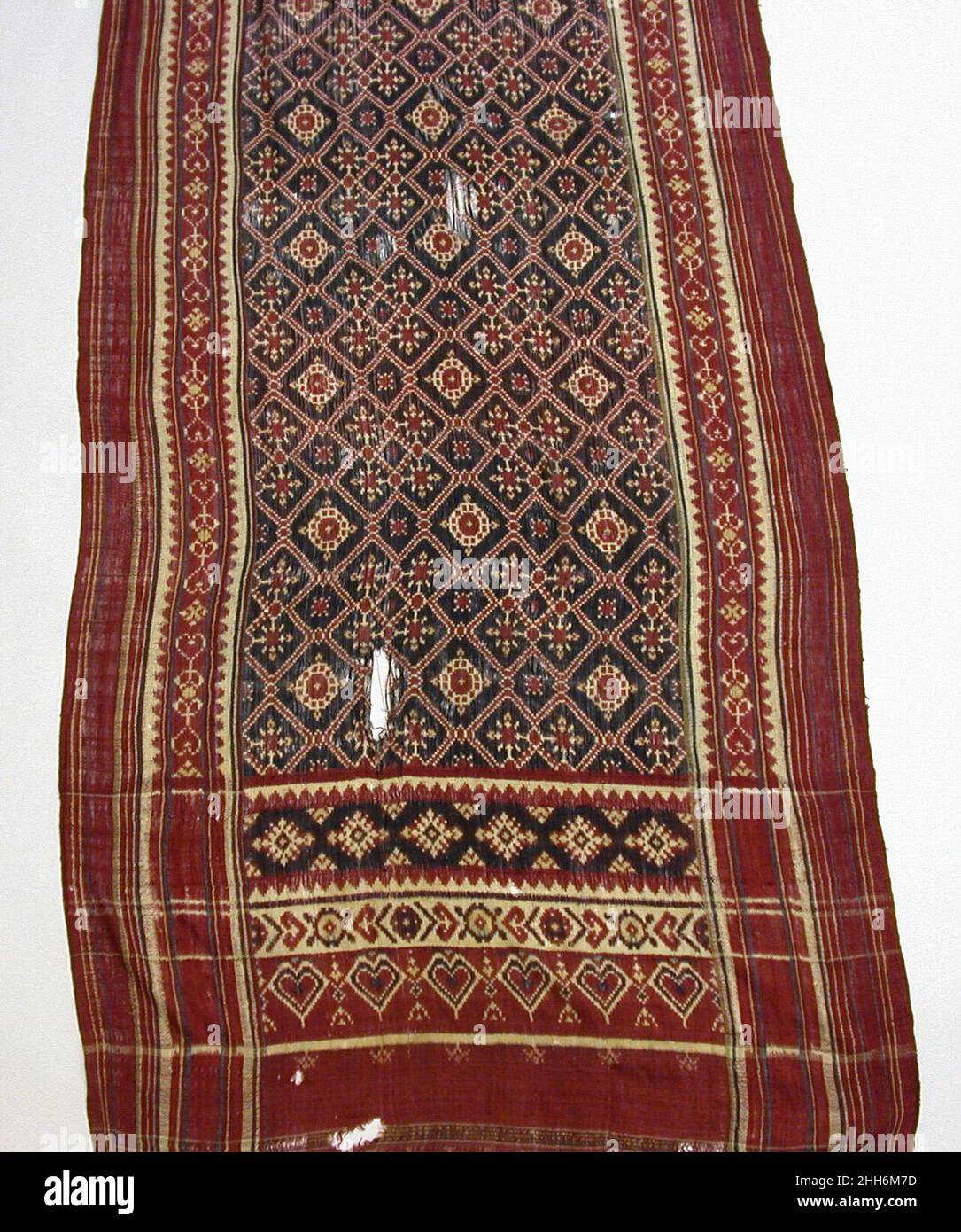 Indian Trade Cloth (Patola) 19th secolo o prima India, regione del Gujarat. Panno di commercio indiano (Patola) 308007 Foto Stock
