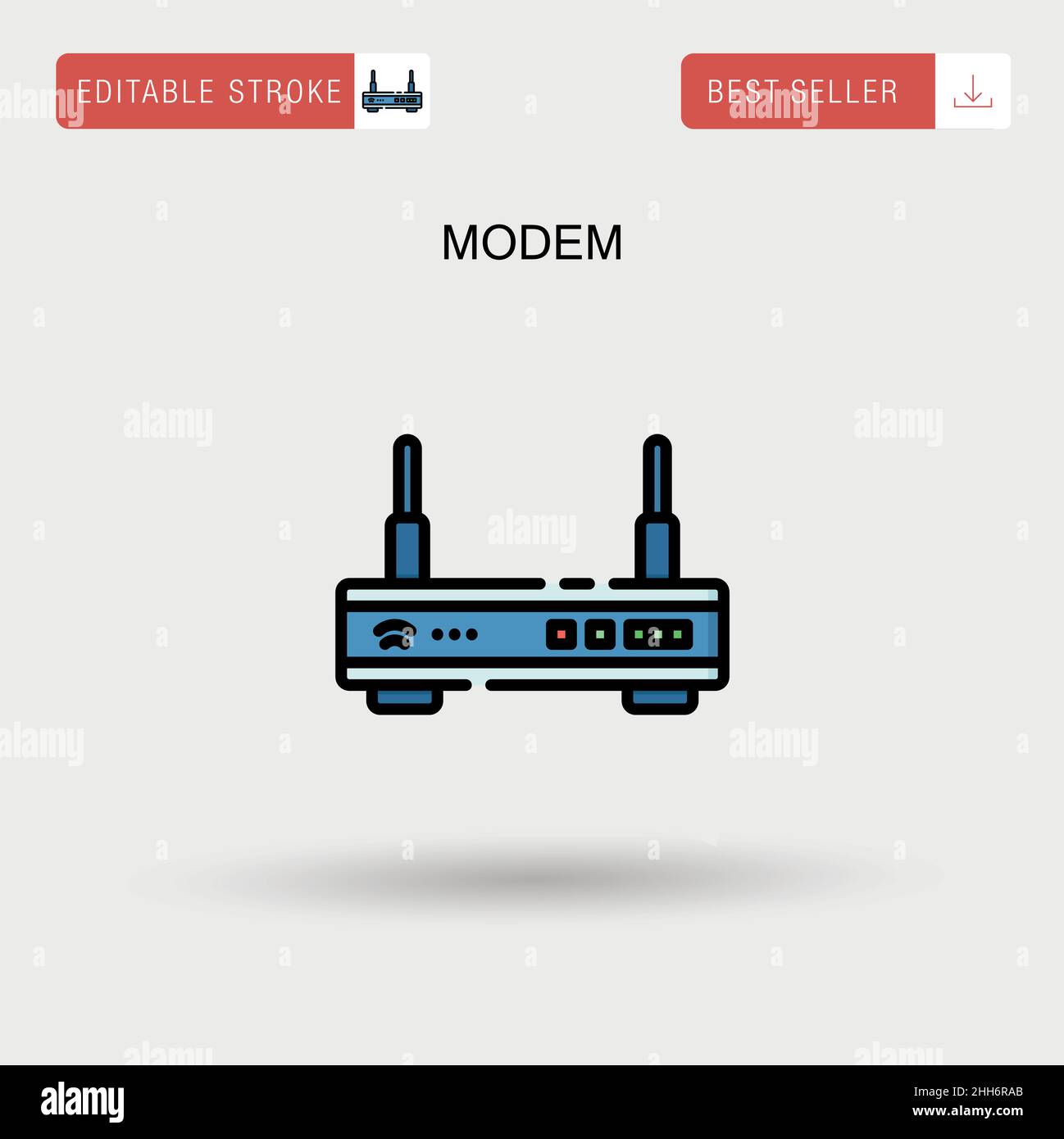 Icona vettore semplice modem. Illustrazione Vettoriale