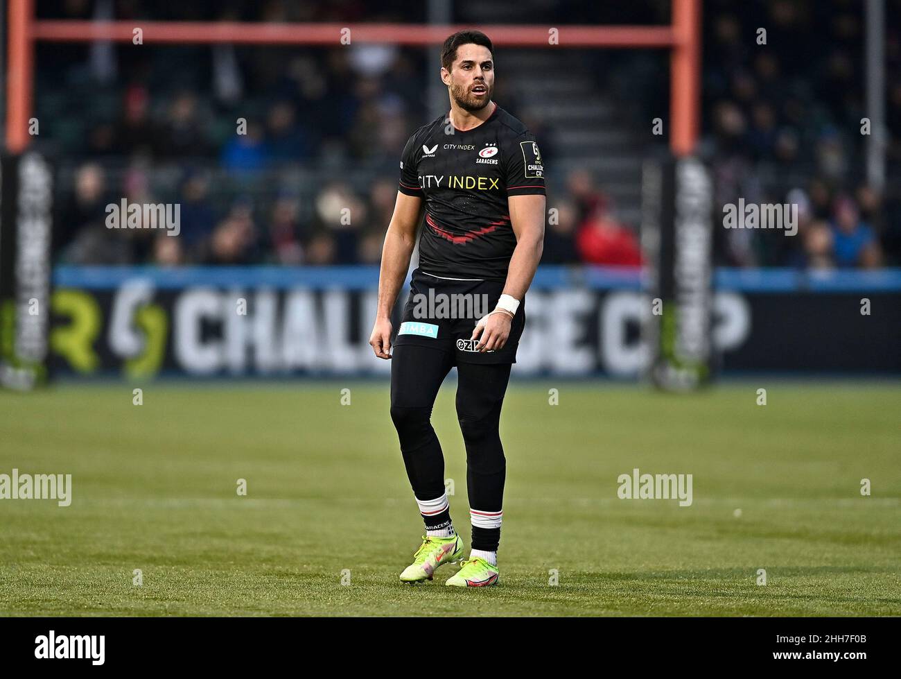 Barnet, Regno Unito. 23rd Jan 2022. Heineken Challenge Cup. Saracens V Londra irlandese. Stadio StoneX. Barnet. Sean Maitland (Saracens). Credit: Sport in immagini/Alamy Live News Foto Stock