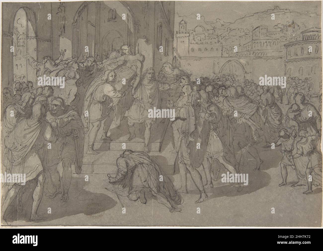 Virginius e Virginia (?) 19th secolo Wilhelm von Kaulbach tedesco. Virginius e Virginia (?) 334893 Foto Stock