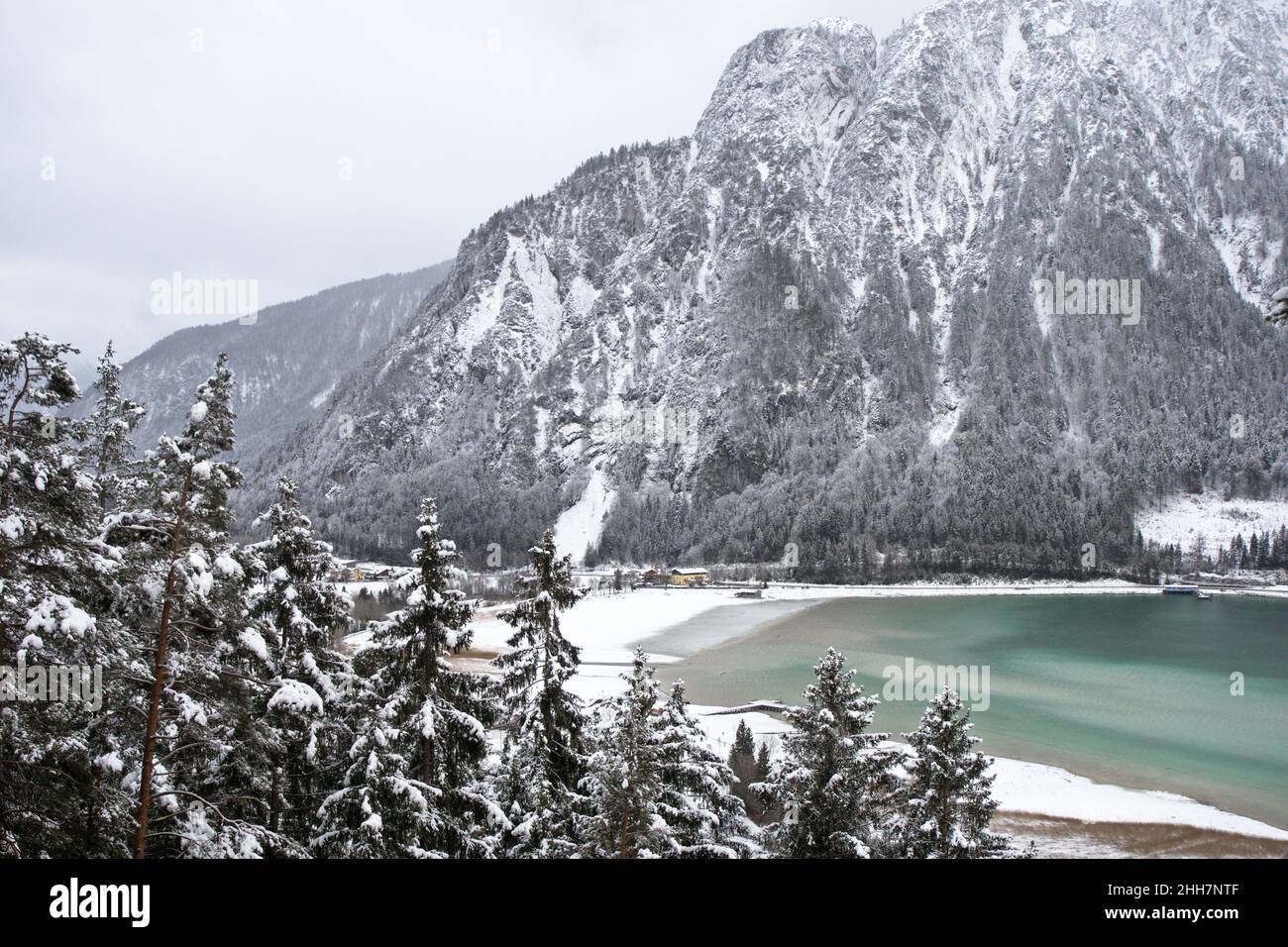 Inverno ad Achensee in Austria Foto Stock