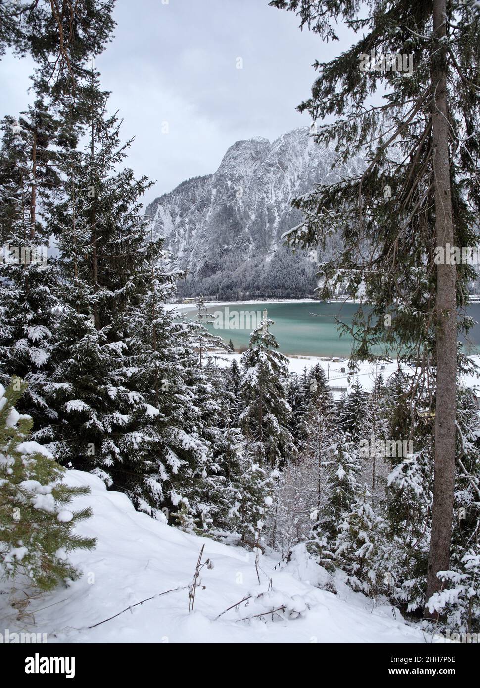 Inverno ad Achensee in Austria Foto Stock