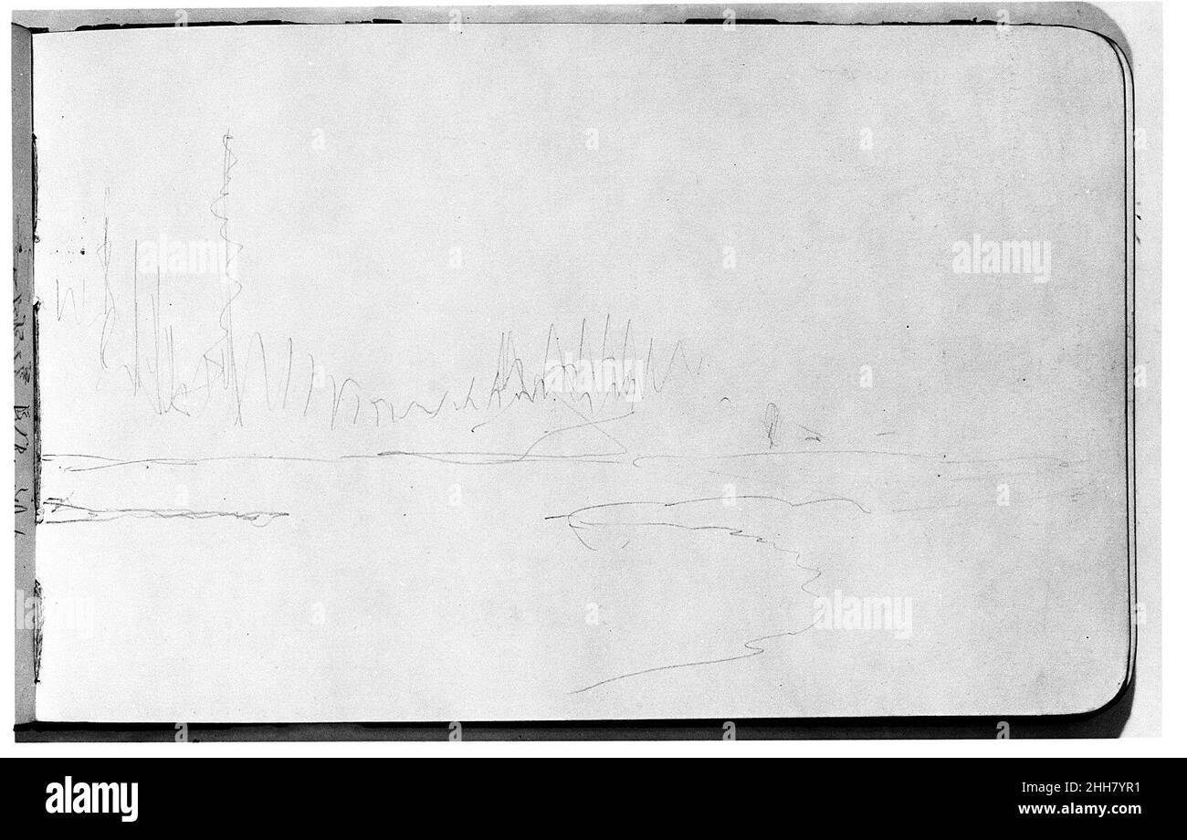 Landscape Sketchbook 1890 Albert Bierstadt American. Schizzo orizzontale (da Sketchbook) 15808 Foto Stock