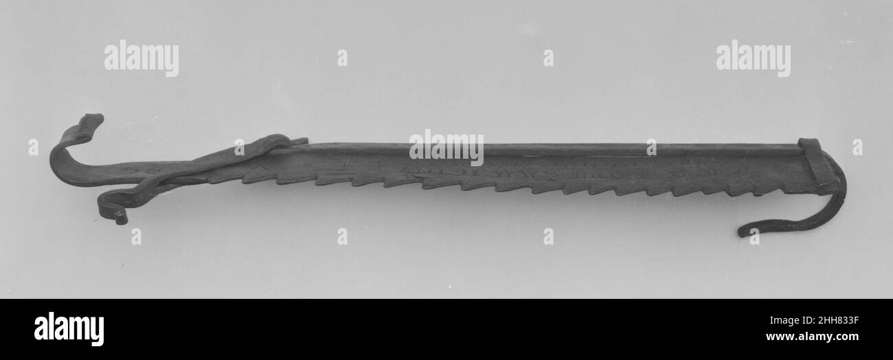 Trammel 1700–1730 americano. Trammel. Americano. 1700–1730. Ferro battuto. Fabbricato in Pennsylvania, Stati Uniti Foto Stock