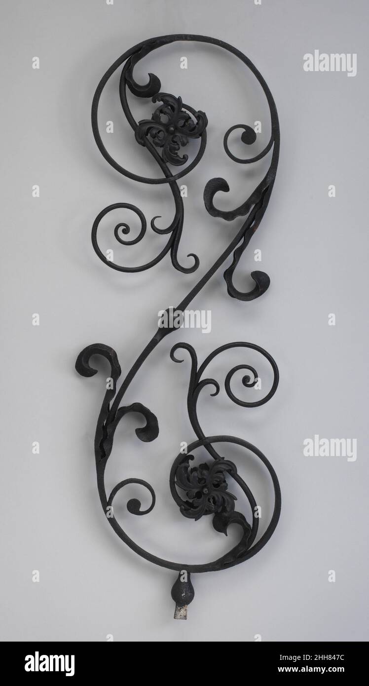 Balaustro di ferro ca. 1750 britannico. Balustre in ferro. Inglese. CA. 1750. Ferro battuto. Ferro metallurgato Foto Stock