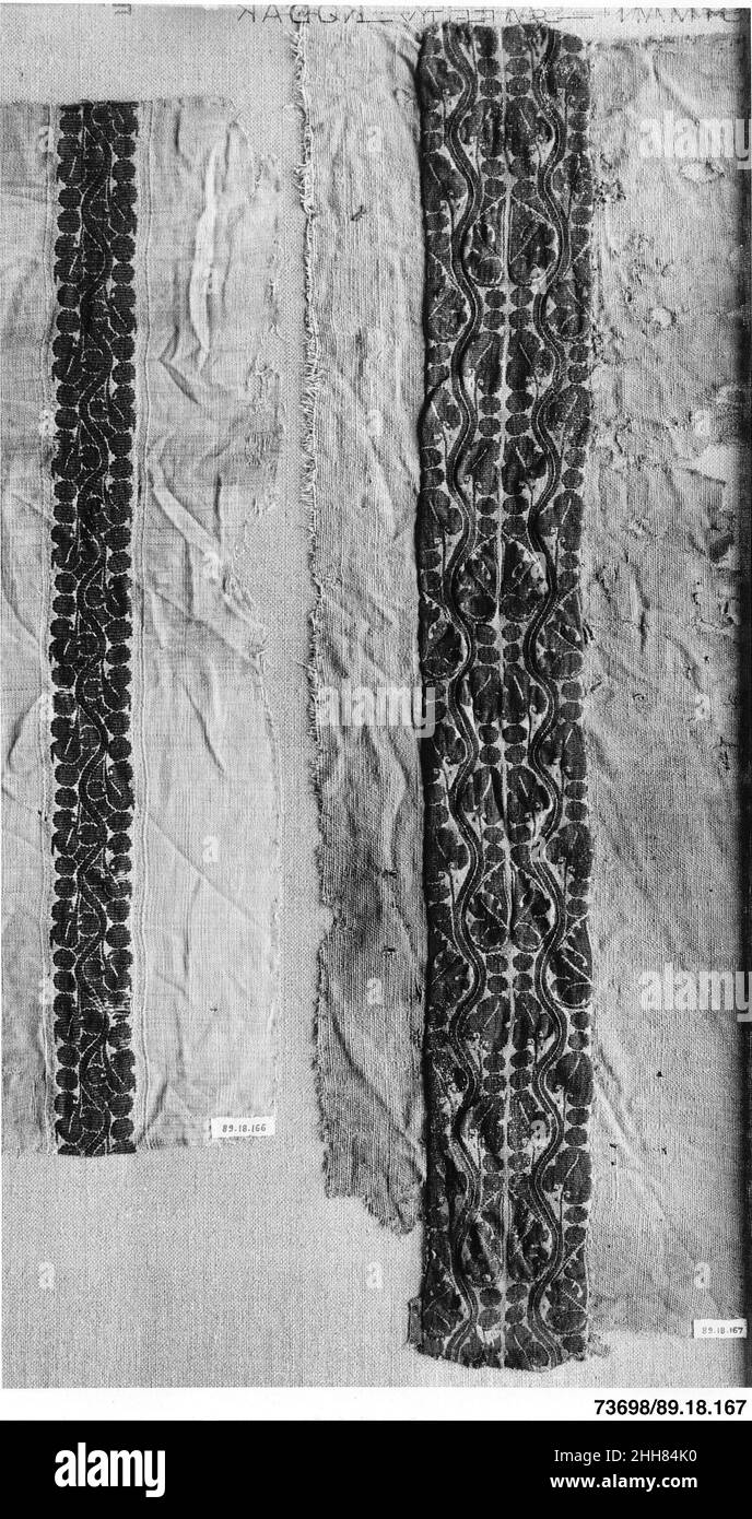 Frammento tessile 3rd–4th secolo. Frammento tessile 443372 Foto Stock
