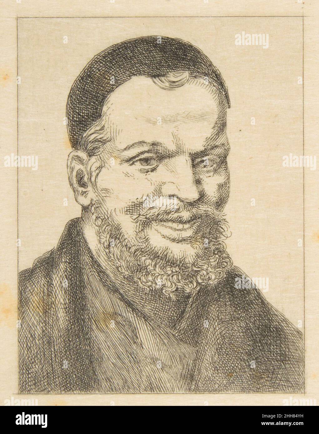 Ritratto di Rabelais 1868 Félix Bracquemond Francese. Ritratto di Rabelais 384003 artista: F?lix Bracquemond, francese, Parigi 1833?1914 S?vres, sitter: Ritratto di Fran?ois Rabelais, francese, 1494??1553, Ritratto di Rabelais, 1868, Acquaforte; stato precoce, foglio: 9 3/4 x 6 5/8 poll. (24,8 x 16,8 cm) piastra: 6 1/4 x 4 3/4 poll. (15,9 x 12,1 cm) immagine: 3 1/2 x 2 3/4 pollici (8,9 x 7 cm). Il Metropolitan Museum of Art, New York. Dono di David Keppel, 1922 (22,1.9) Foto Stock