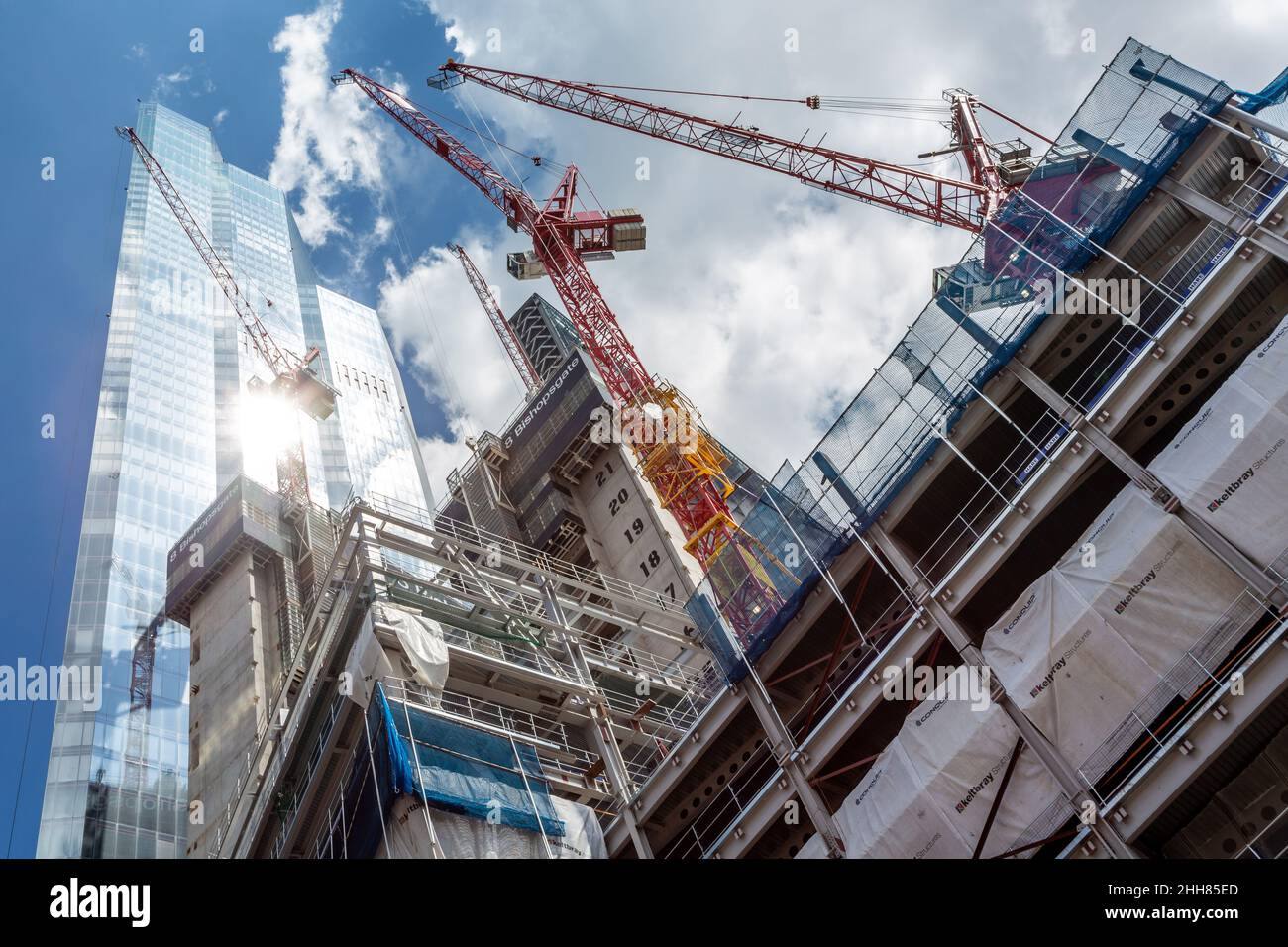 Costruzione del 6-8 Bishopsgate, Londra, Regno Unito Foto Stock