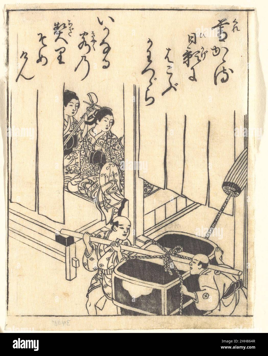 Stampa Nishikawa Sukenobu Giapponese. Stampa 55592 Foto Stock