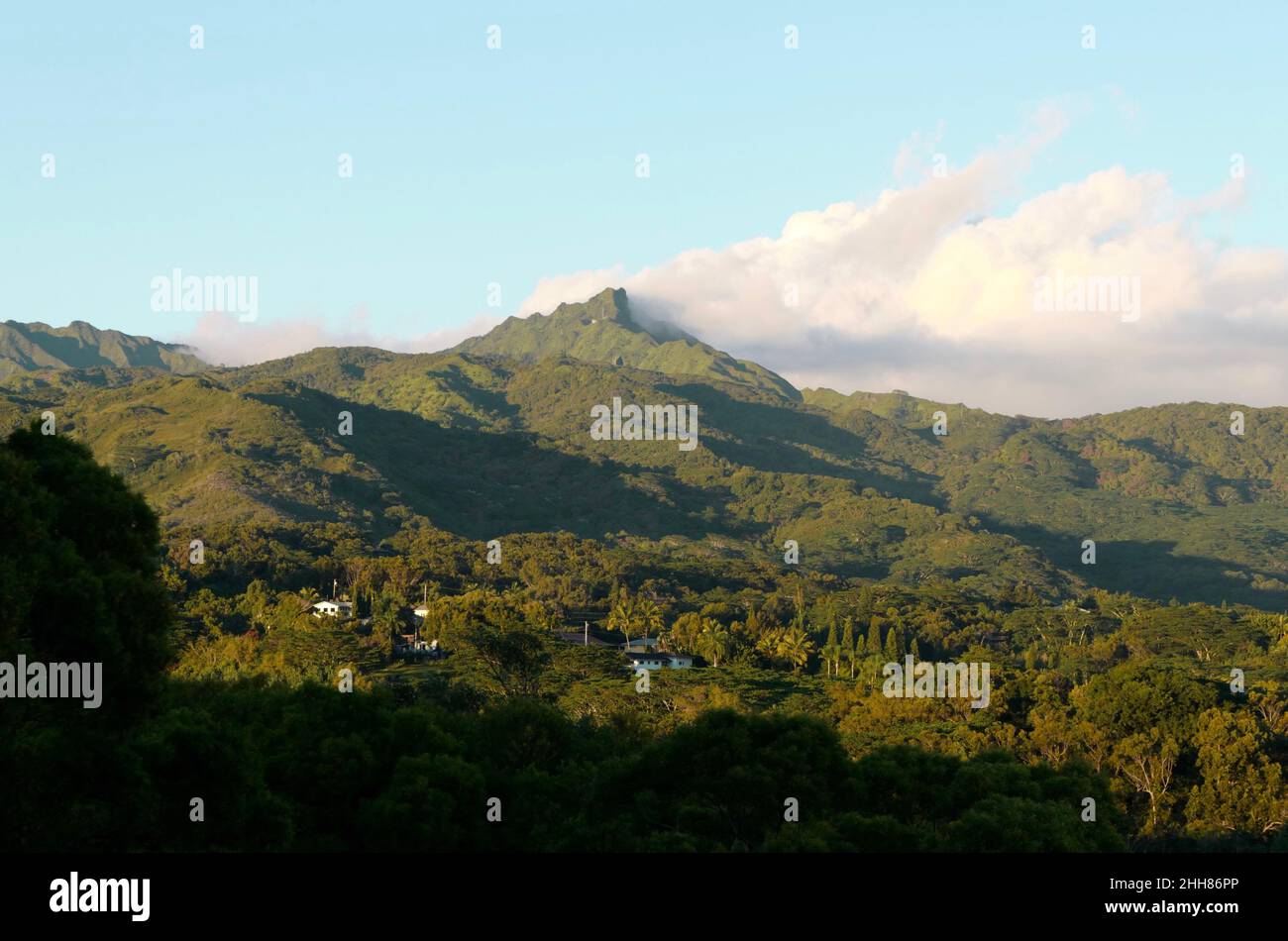 Montagna di Kahili vicino a Kalaheo su Kauai Foto Stock
