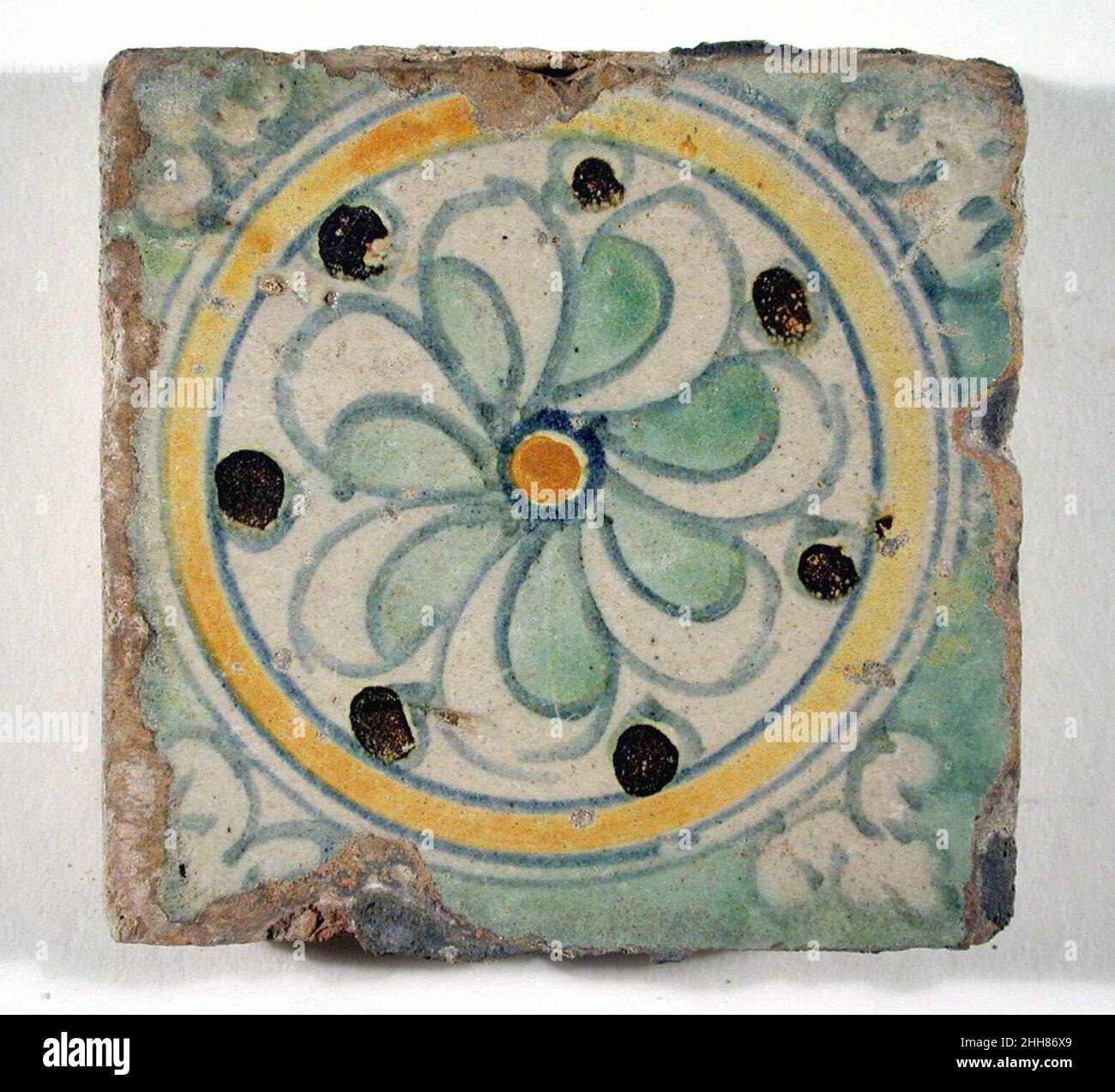 Mattonella 16th–17th secolo spagnolo, Siviglia. Mattonella 187941 Spagnolo, Siviglia, Tile, 17th?16th secolo, Nessuna dimensione registrata.. Il Metropolitan Museum of Art, New York. Dono di Enrico G. Marquand, 1894 (94,4.453) Foto Stock