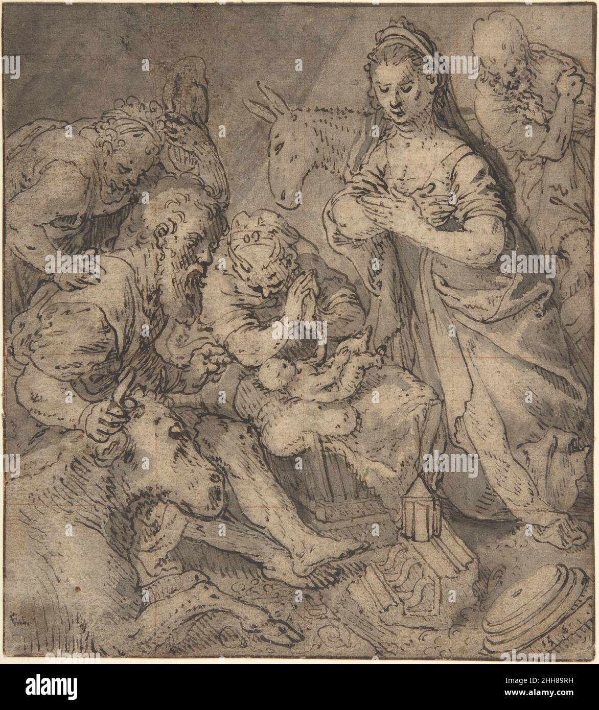 Adorazione dei Pastori 1560 Joachim Beuckelaer Olanda. Adorazione dei Pastori 335044 Foto Stock