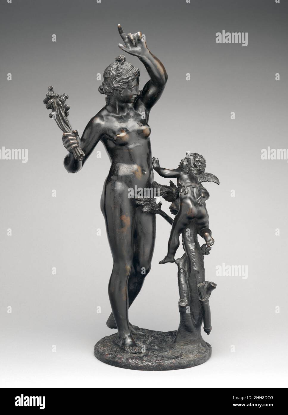 Venere Castening Cupido ca. 1638 Giovanni Francesco Susini. Venere Castening Cupido. Giovanni Francesco Susini (Firenze 1585–1653 Firenze). Italiano, Firenze. CA. 1638. Bronzo. Scultura-Bronzo Foto Stock