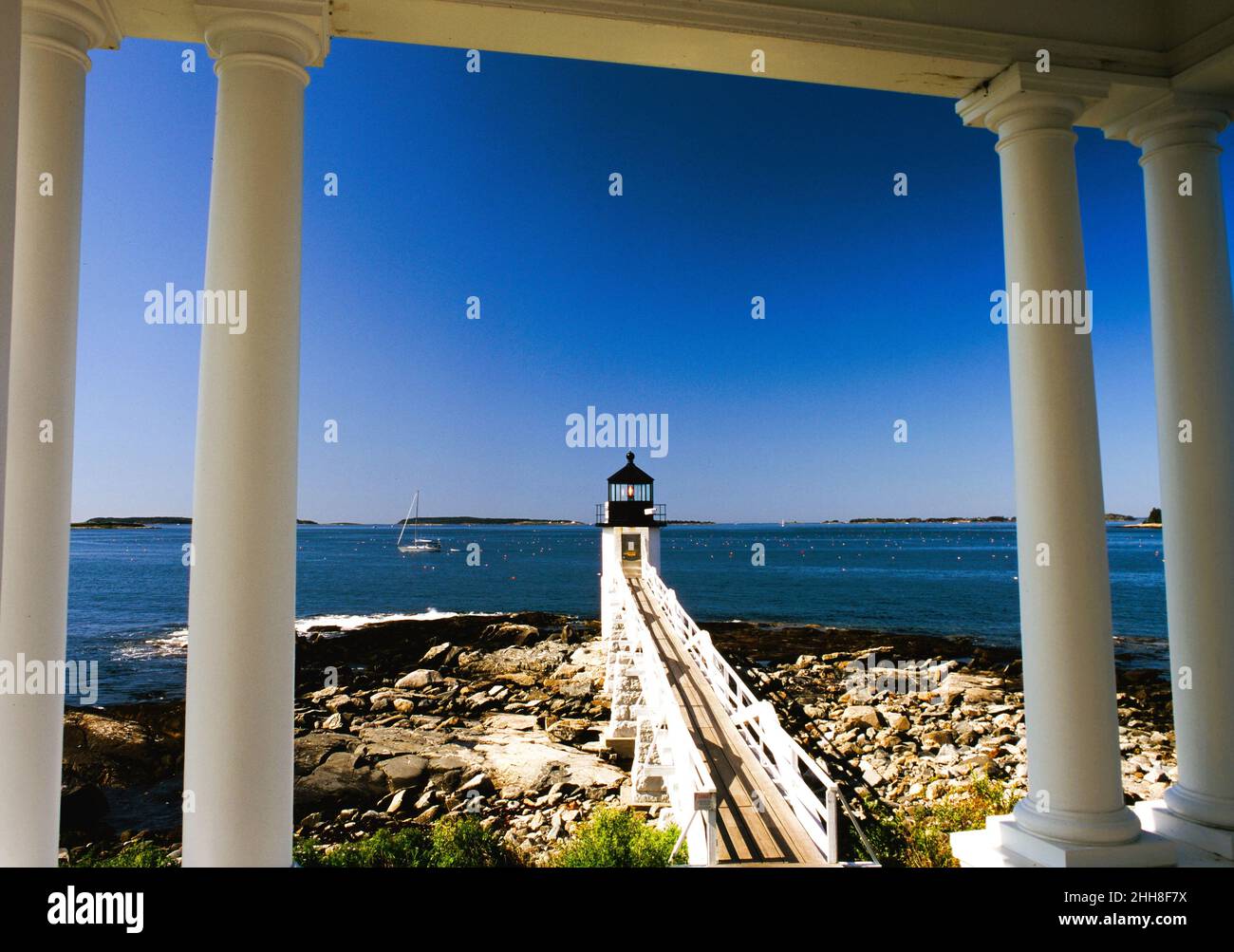 Marshall Point Lighthouse, Maine Foto Stock