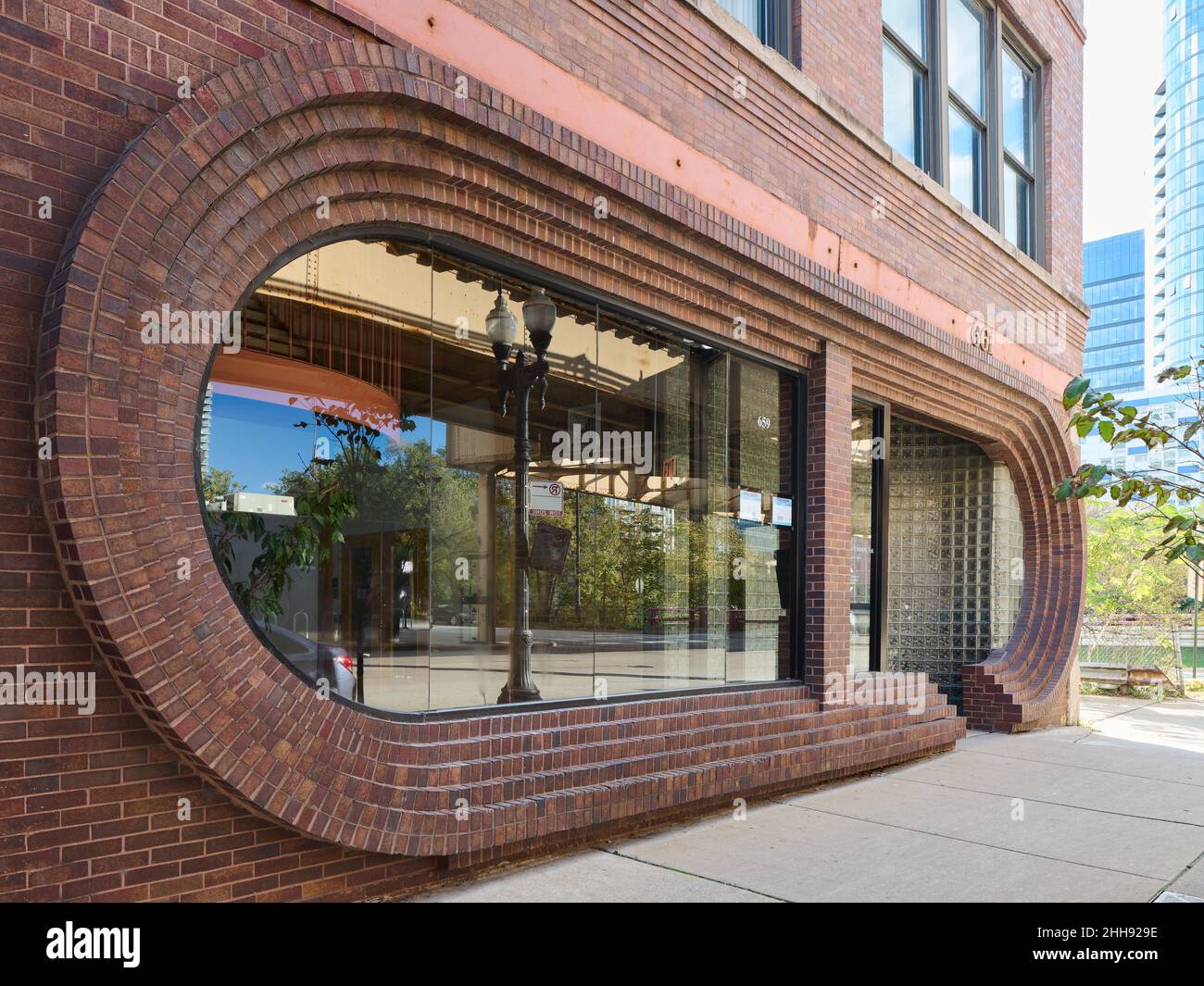 Ingresso al 1970s loft ristrutturato nel West Loop Foto Stock