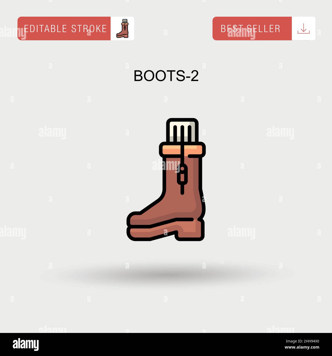 Icona vettore semplice di Boots-2. Illustrazione Vettoriale