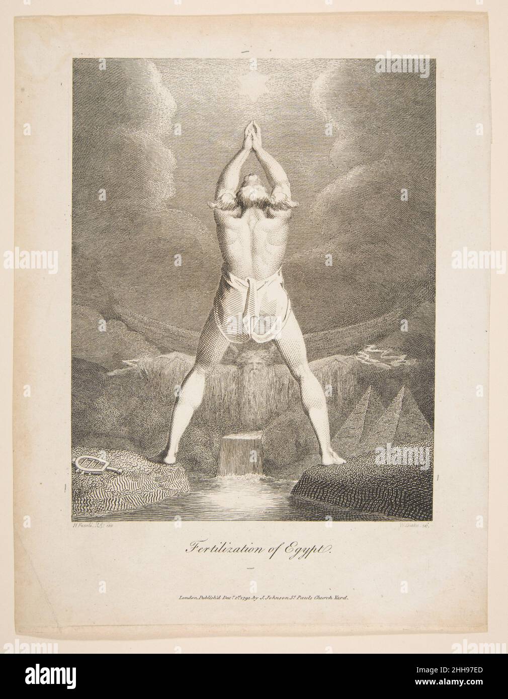 Fecondazione dell'Egitto, dal 'Giardino Botanico' di Erasmus Darwin, 1791 William Blake British. Concimazione dell'Egitto, dal 'Giardino Botanico' di Erasmus Darwin 383667 artista: William Blake, britannico, Londra 1757?1827 Londra, artista: Dopo Henry Fuseli, svizzero, Z?rich 1741?1825 Londra, concimazione dell'Egitto (Erasmus Darwin, il Giardino Botanico), 1791, incisione, immagine: 7 5/8 x 6 in. (19,4 x 15,2 cm) foglio: 10 1/8 x 7 13/16 pollici (25,7 x 19,8 cm). Il Metropolitan Museum of Art, New York. The Elisha Whittelsey Collection, The Elisha Whittelsey Fund, 1968 (68.540.10) Foto Stock