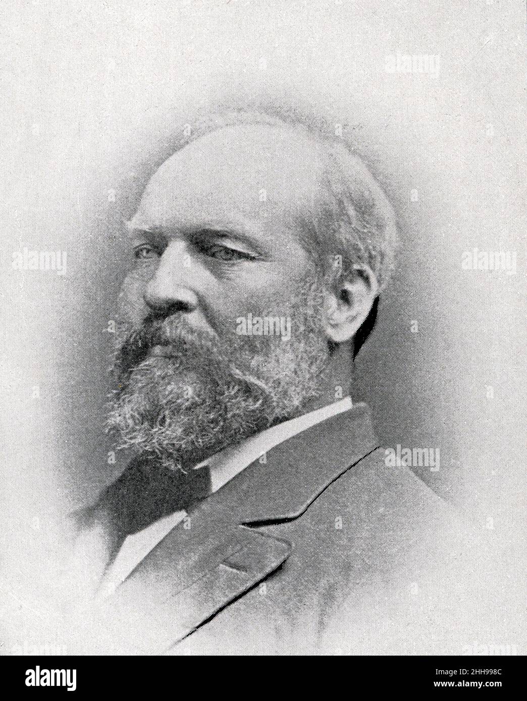 James Abram Garfield (1831-1881) fu eletto presidente degli Stati Uniti nel 20th nel 1880. È stato costantemente molestato da persone in cerca di posti di lavoro ed è stato ucciso da uno il 2 luglio 1881. Morì il 19 settembre. Foto Stock