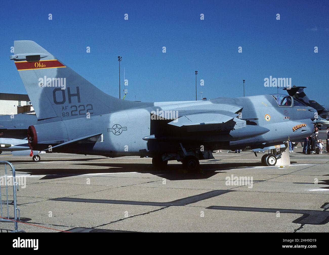 162d Tactical Fighter Squadron A-7D Corsair II 69-6222. Foto Stock