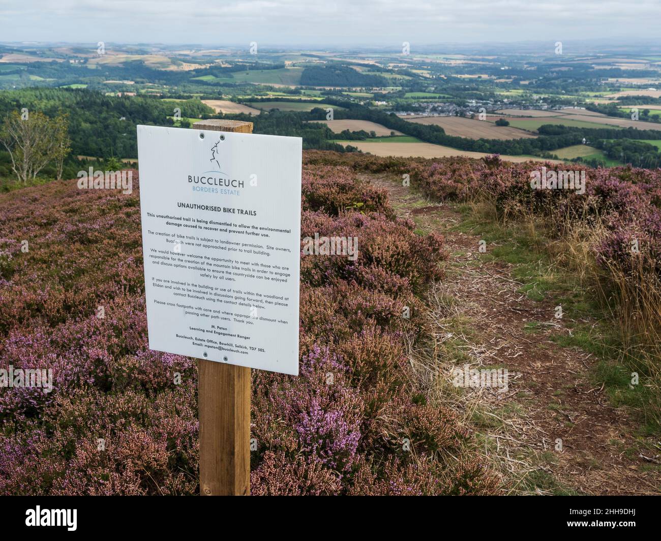 Eildon Hills, Melrose, Scottish Borders, UK - a 10km walk takes in all three summits of the hills. Foto Stock