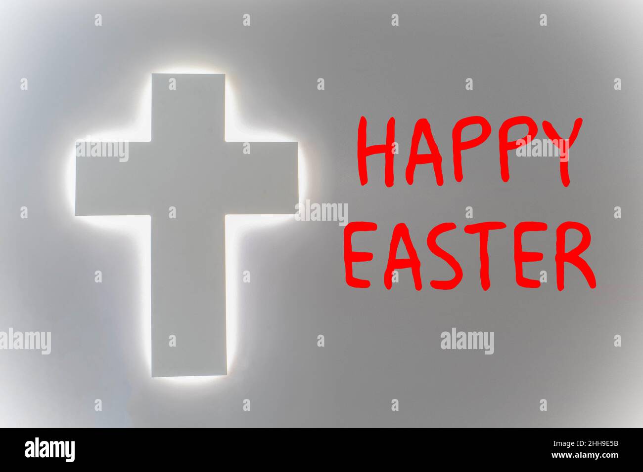 Buona cartolina di Pasqua. Lettere di vacanza. Illustrazione dell'inchiostro. Calligrafia moderna a spazzola. Isolato su sfondo bianco. Foto Stock